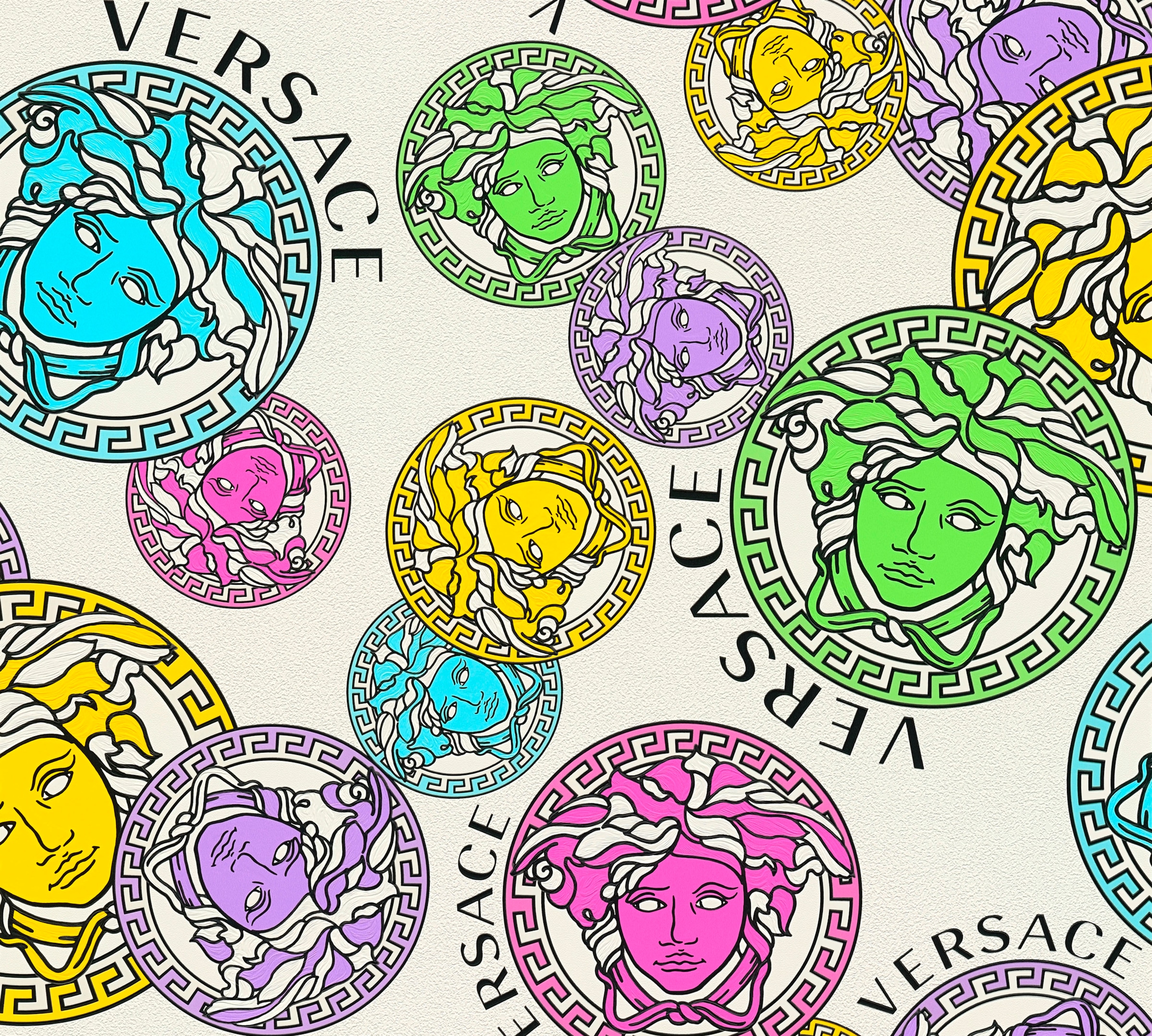 Versace Vliestapete »Wallpaper Versace 5 Medusakopf«, leicht glänzend-gemus günstig online kaufen