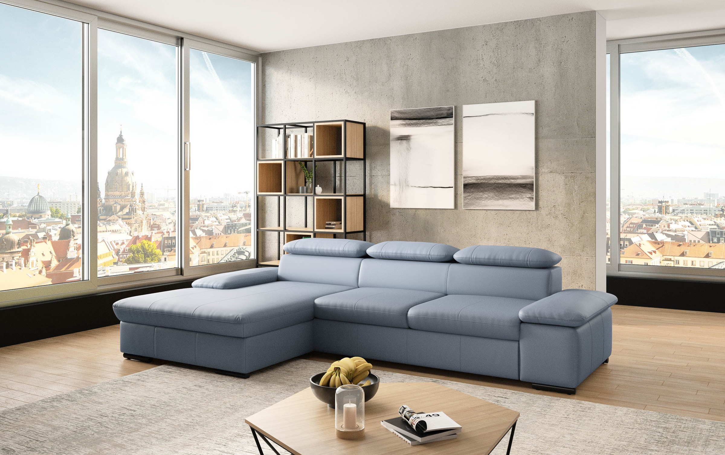 sit&more Ecksofa »Alcudia L-Form«, wahlweise mit Bettfunktion