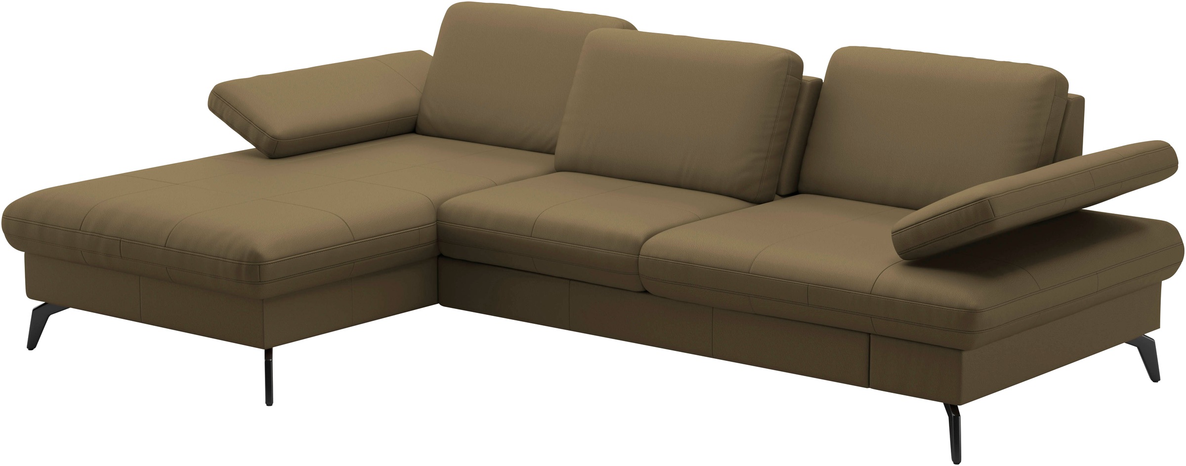 sit&more Ecksofa »Morris L-Form, inkl. Sitztiefenverstellung«, wahlweise mit Armteilverstellung, Bettfunktion & Bettkasten