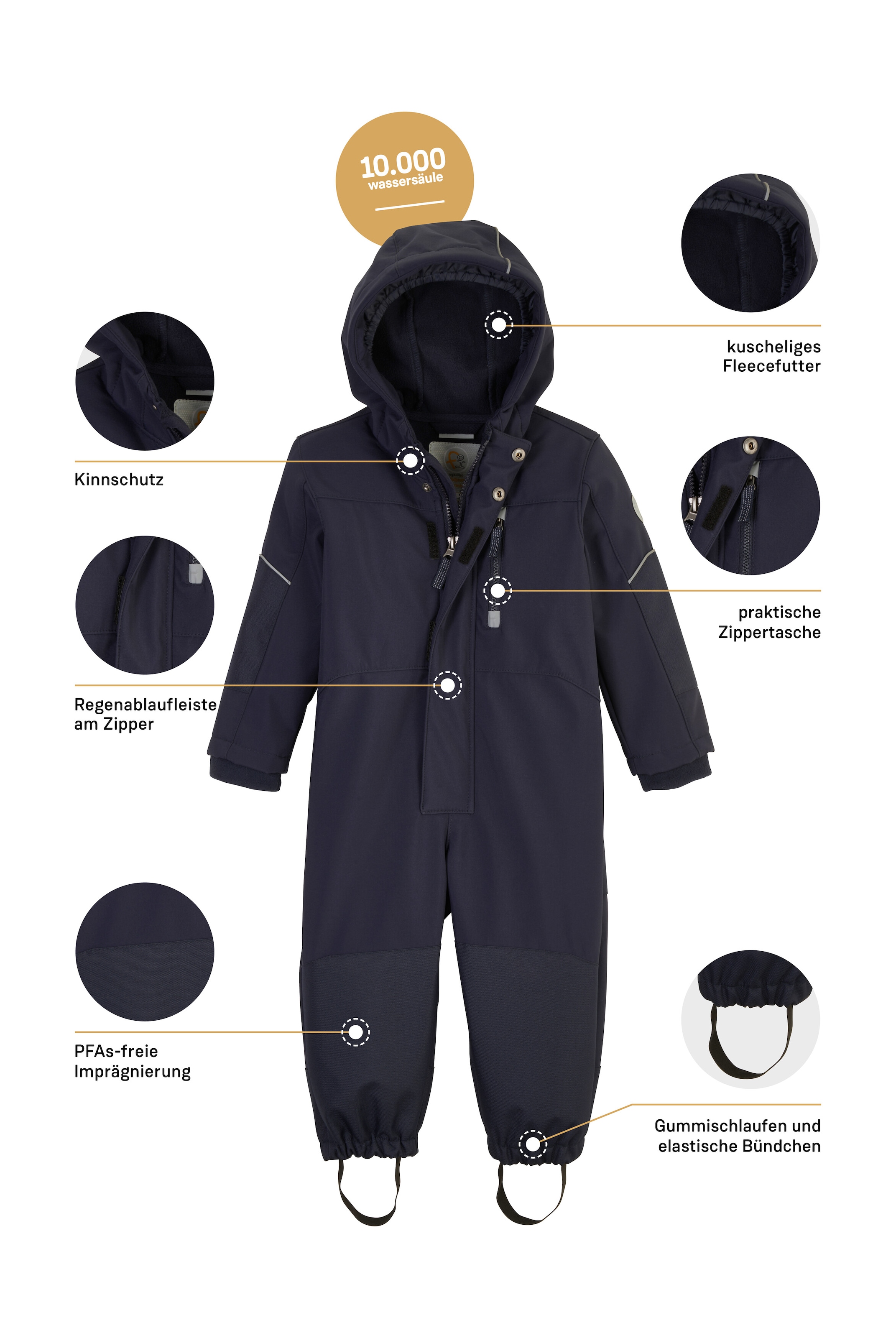 first instinct by killtec Overall »FIOW 10 MNS SFTSHLL ONPC«, Softshell Overall: atmungsaktiv, 10.000 mm Wassersäule, warmes Fleece