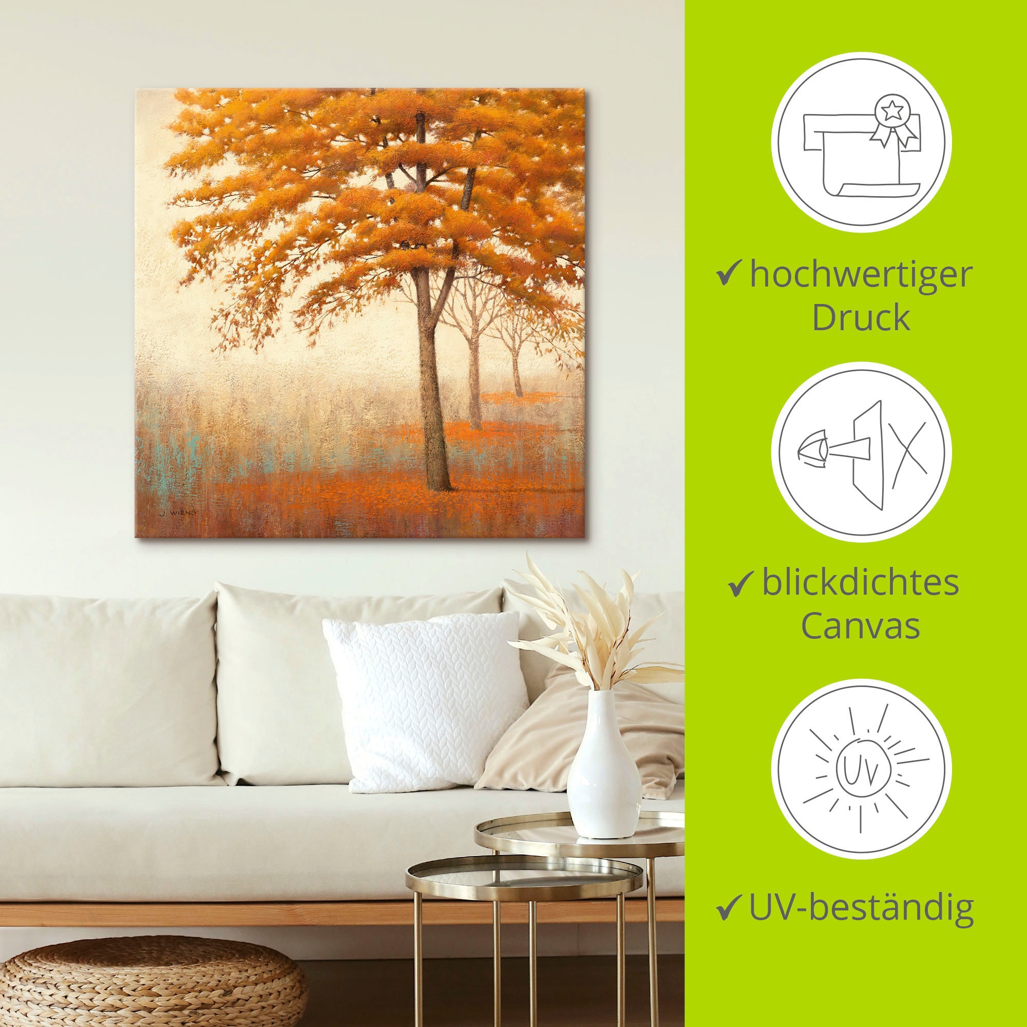 Artland Wandbild »Herbst Baum I«, Bäume, (1 St.), als Leinwandbild, Poster in verschied. Größen