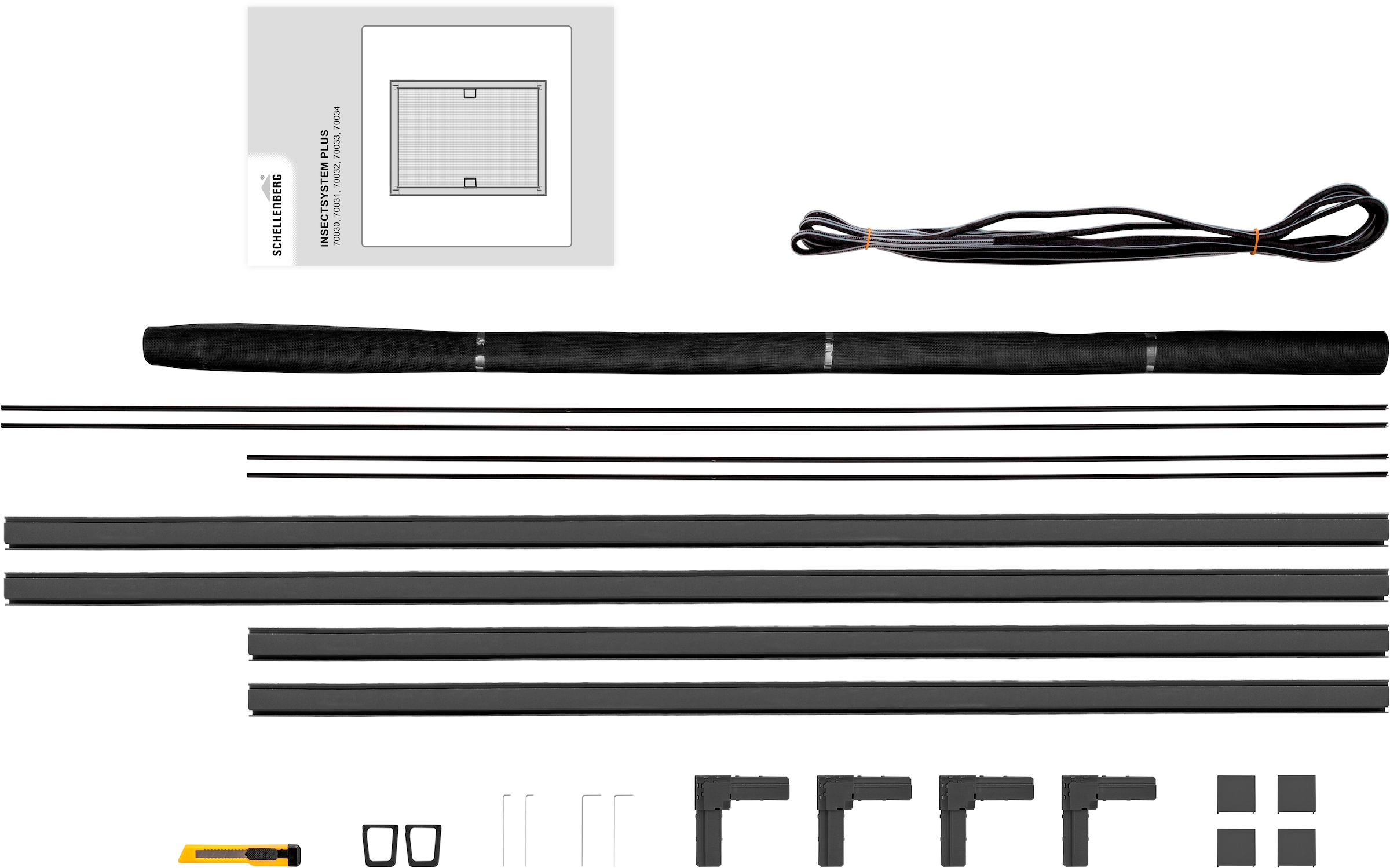 SCHELLENBERG Insektenschutz-Fensterrahmen »Fliegengitter Fenster Plus«, aus Aluminium, 100 x 120 cm und 130 x 150 cm, anthrazit und weiß