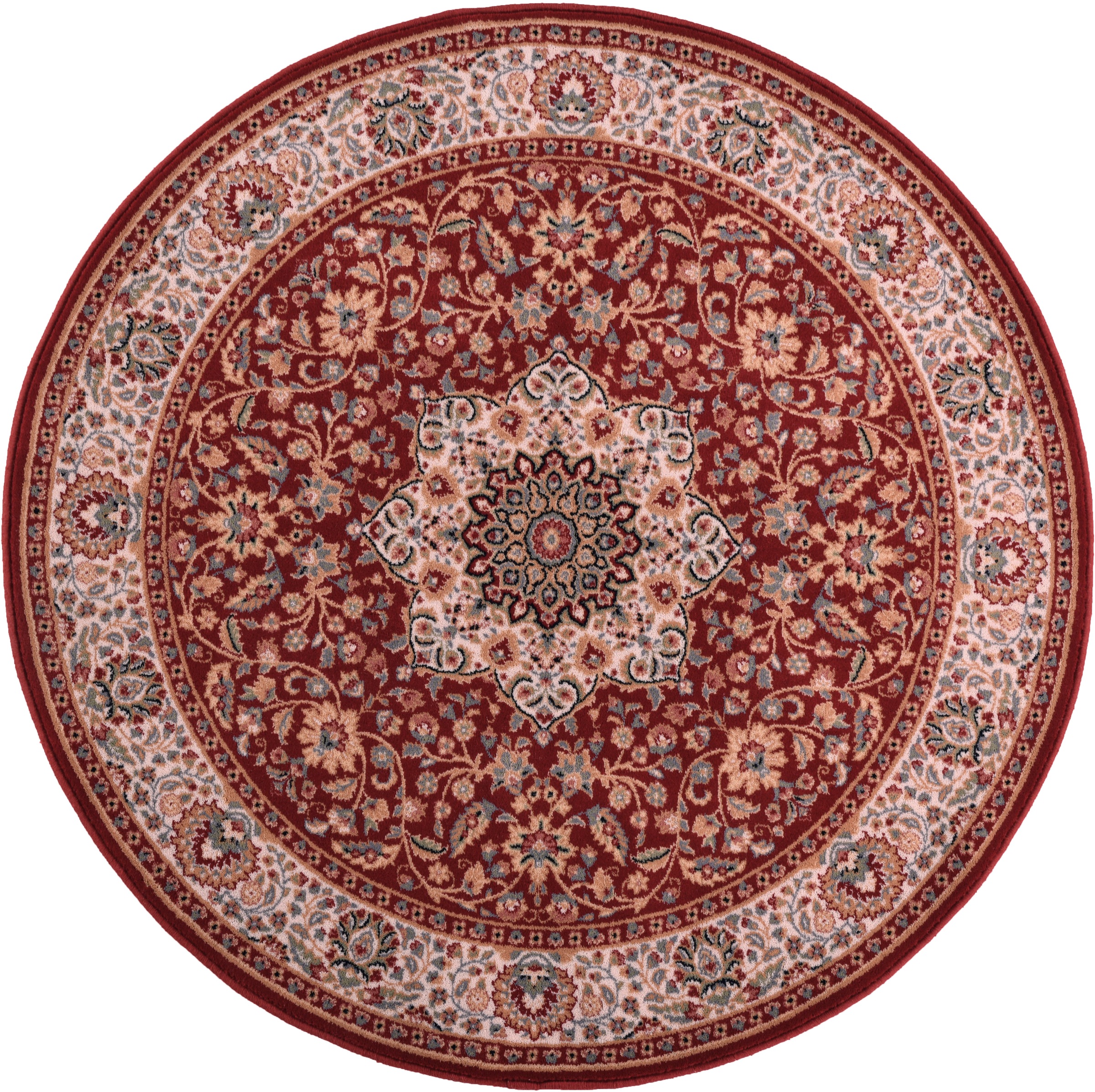 THEKO Wollteppich »Dolna - 859«, rund, 10 mm Höhe, Kurzflor, reine Wolle, Orient-Optik