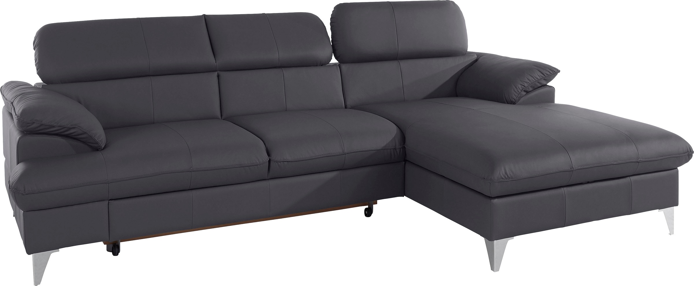 COTTA Polstergarnitur »Caluso L-Form«, (2 tlg.), Set bestehend aus: Ecksofa mit Kopfteilverstellung & Hocker