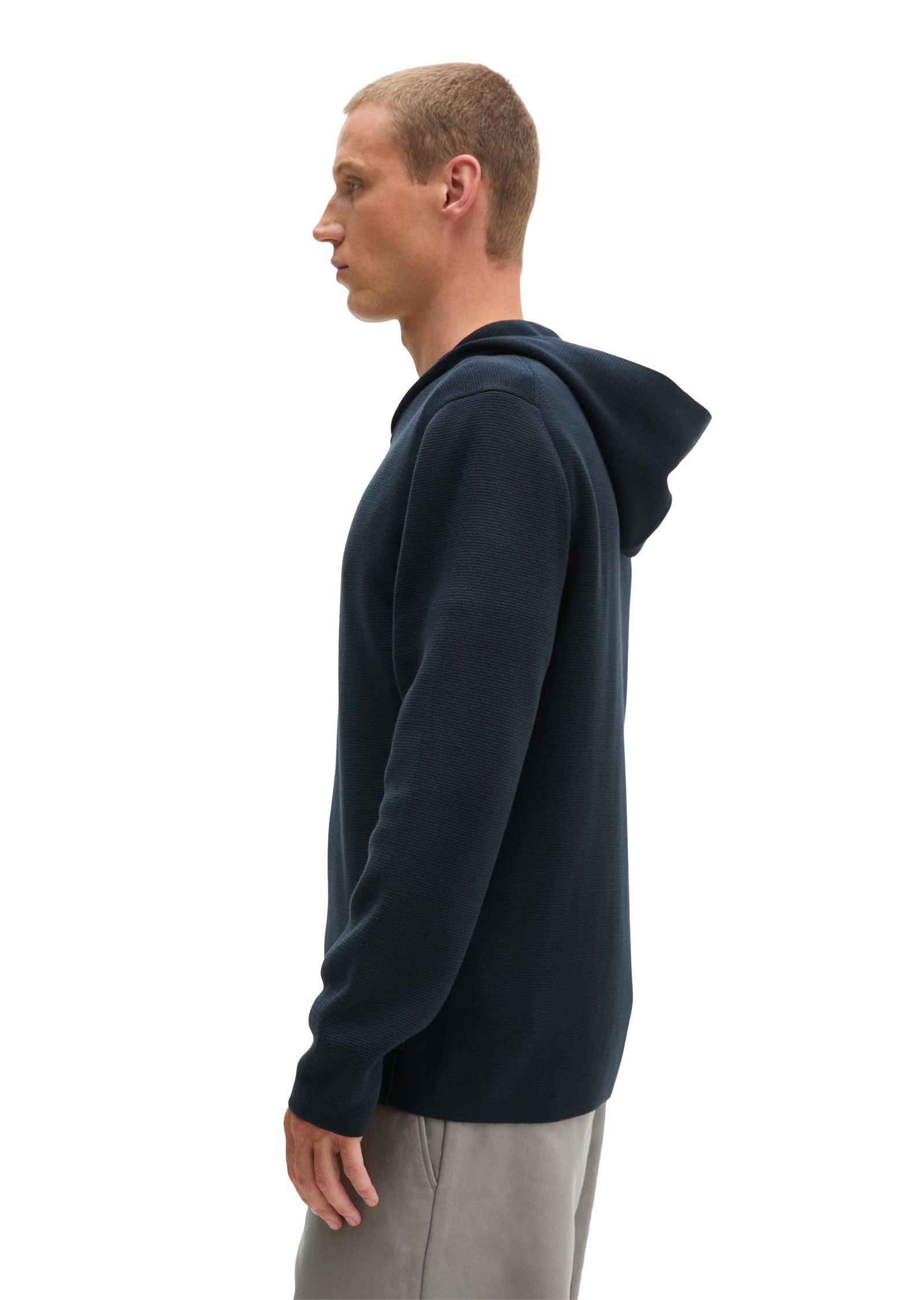 Marc O'Polo Kapuzenstrickjacke aus Bio-Baumwolle, Regular Fit