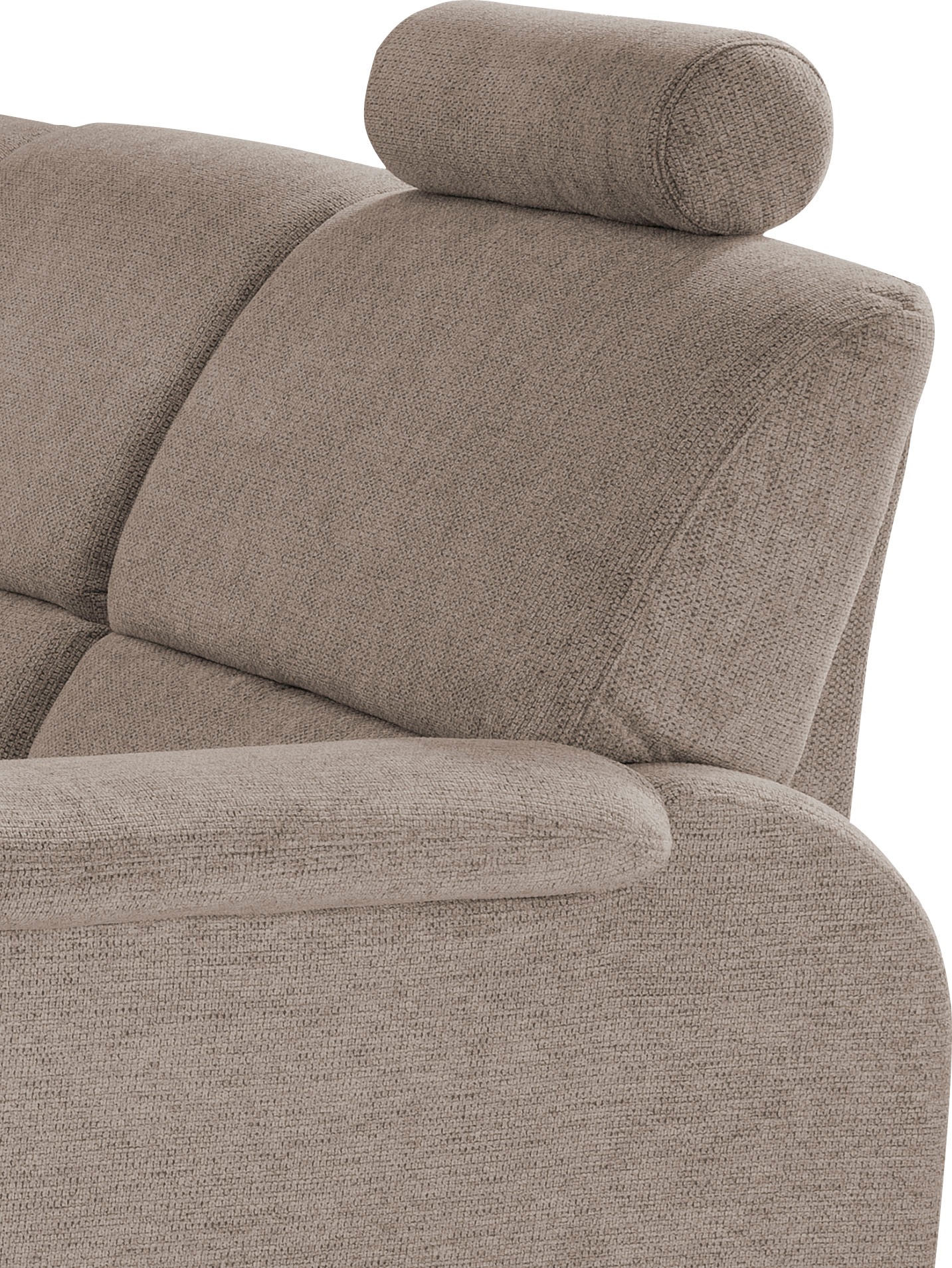 Home affaire Ecksofa »Pisa L-Form, mit Schlaffunktion, Stauraum, 2x höhenverstellbare«, Kopfstützen und Relaxfunktion im Eckelement