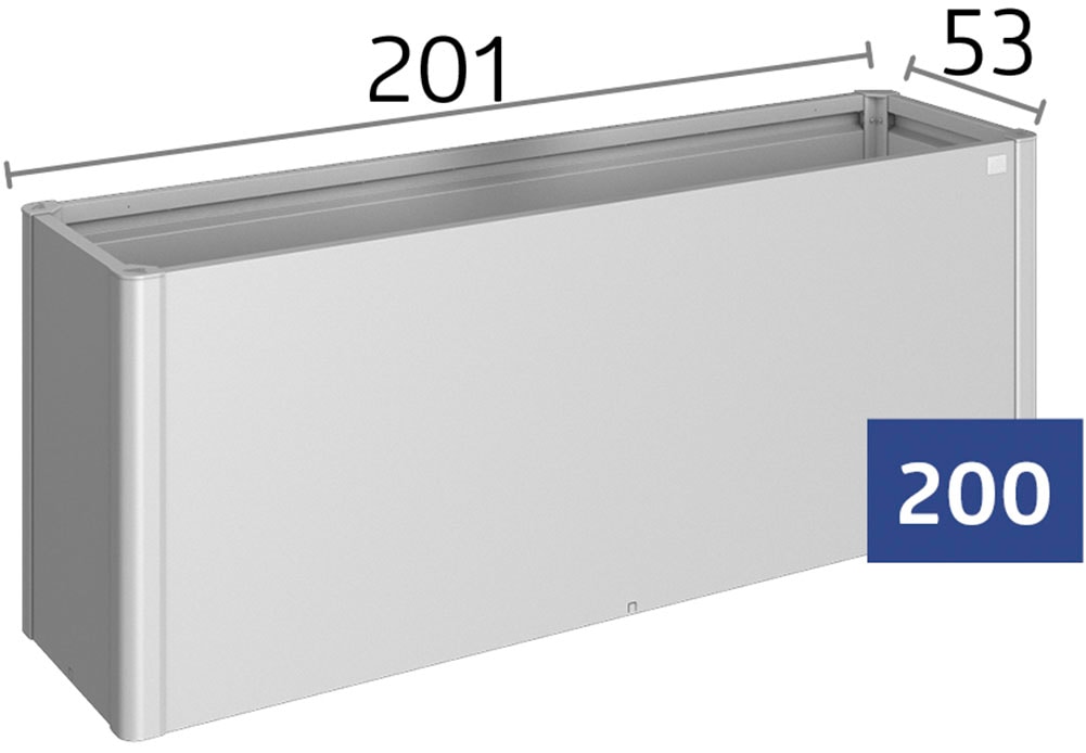 Biohort Hochbeet »BELVEDERE maxi 2x0,5; verschiedene Farben« 201x53x77 cm, extrem langlebig, aus Metall