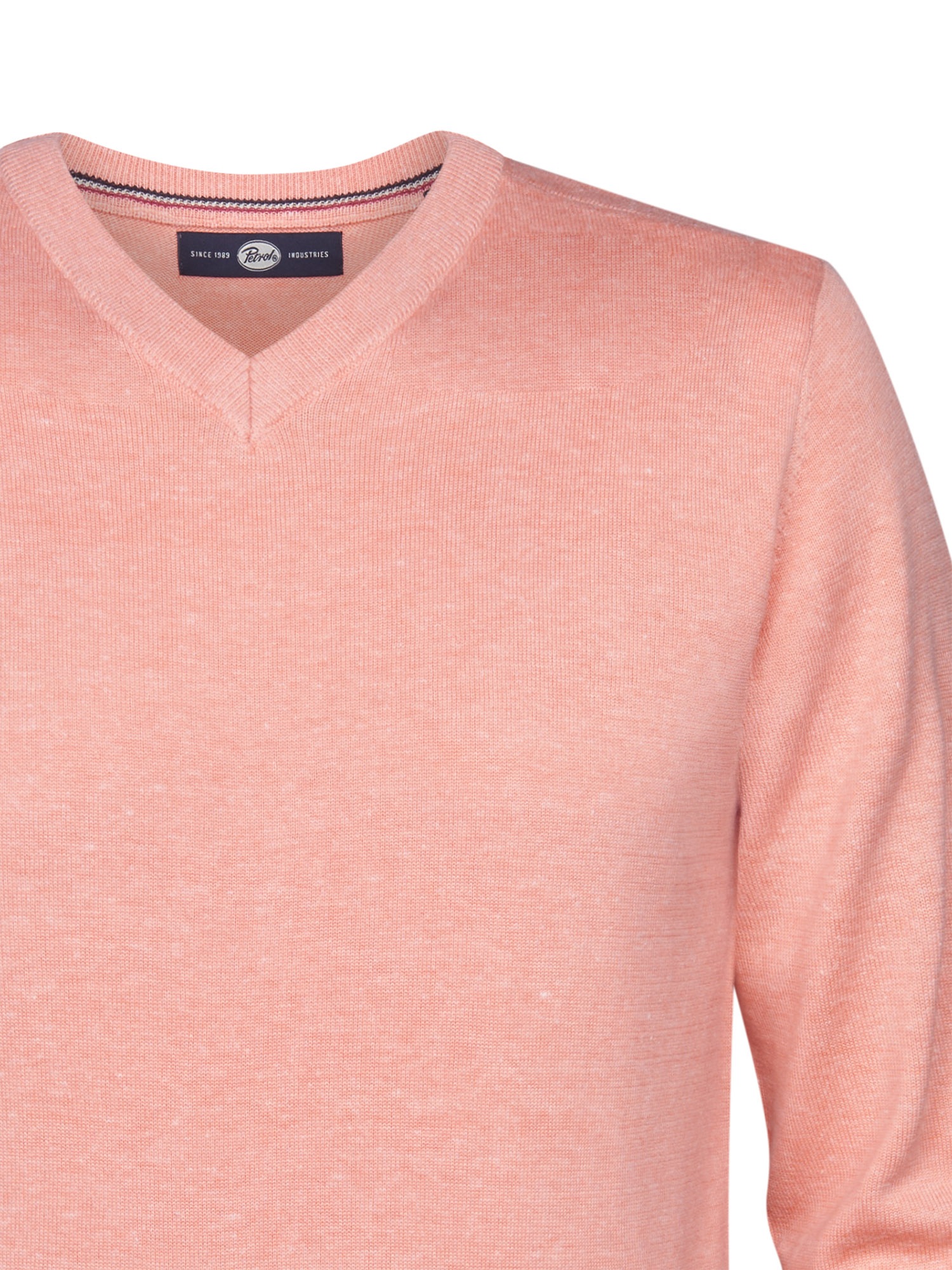 Petrol Industries V-Ausschnitt-Pullover »V-Neck Basi« Materialmix mit Baumwollanteil