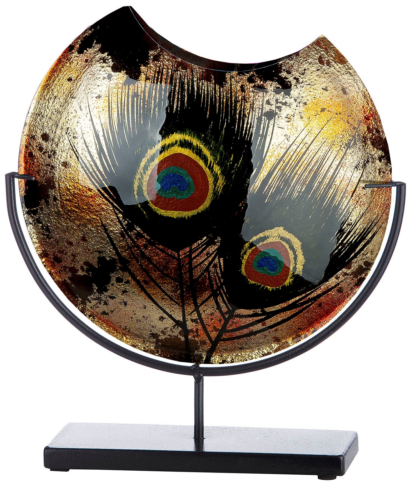 Casablanca by Gilde Dekovase »Peacock«, aus Glas, Höhe ca. 37 cm online  bestellen