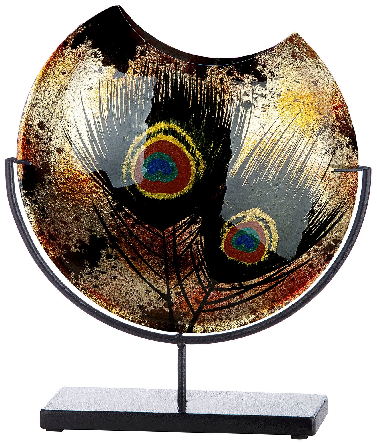 Casablanca by Gilde Dekovase »Peacock«, aus Glas, Höhe ca. 37 cm günstig online kaufen