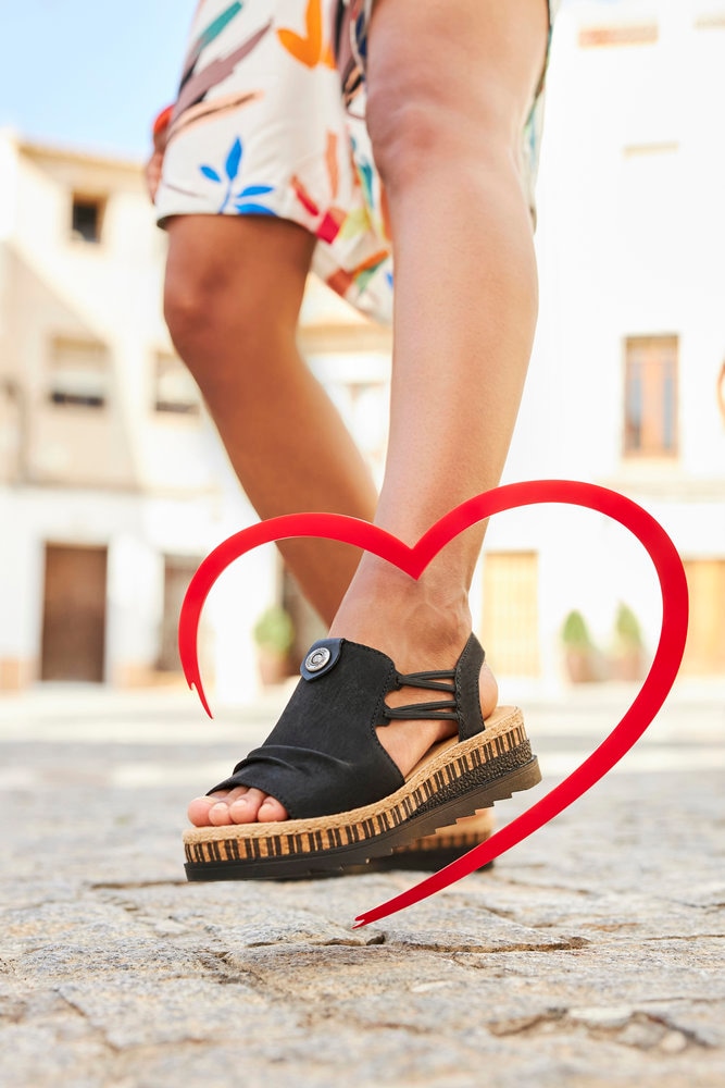 Rieker Plateausandale  Sommerschuh, Sandalette, modisches Plateau