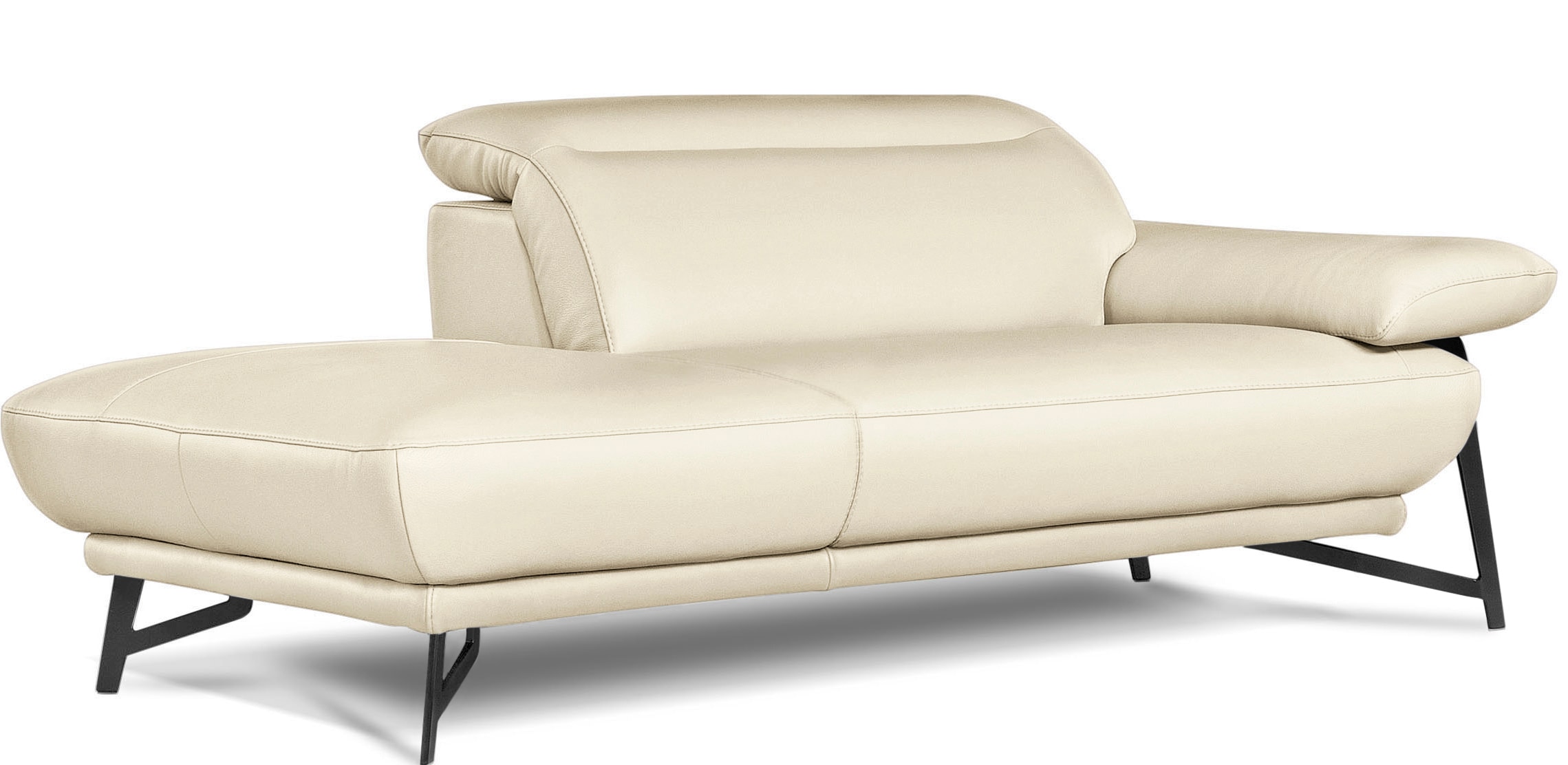 Egoitaliano Polstergarnitur »Anais, Design mit hohem Sitzkomfort für mehr Bequemlichkeit«, Set: bestehend aus Sofa und Ottomane, inkl. Kopfteilverstellung