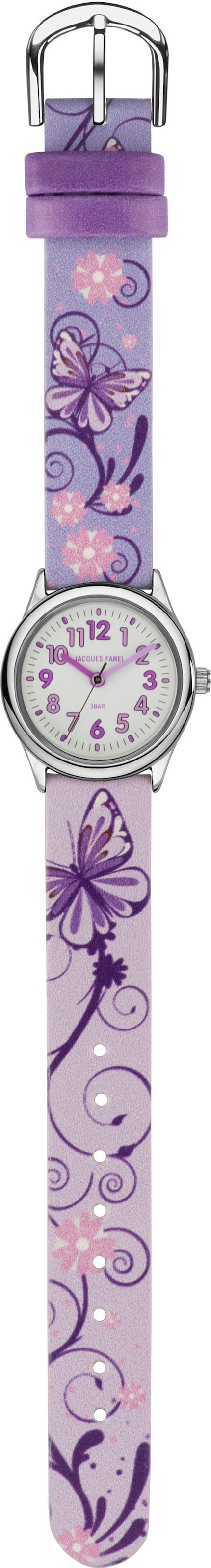 Jacques Farel Quarzuhr »Kinderuhr Schmetterling, HCC 435«, Kinderuhr, Mädchenuhr, Schmetterling, ideal auch als Geschenk