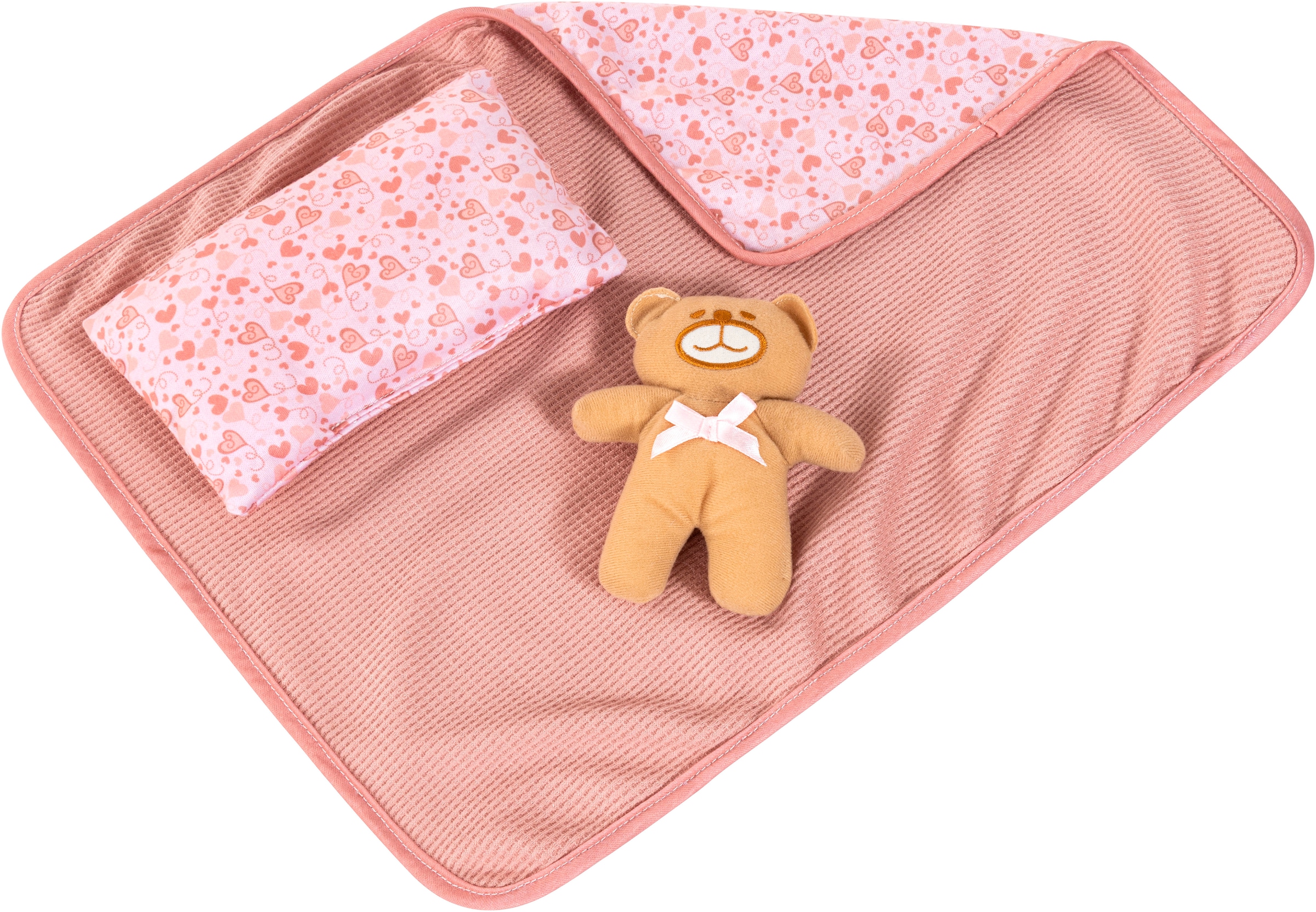 Bayer Babypuppe »Reborn 38 cm Set braun« sieht aus wie ein echtes Baby