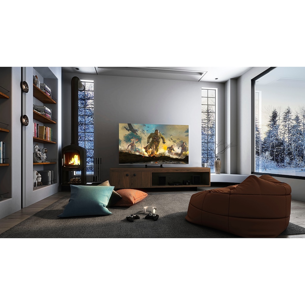 TCL QLED-Fernseher »65C731X1«, 164 cm/65 Zoll, 4K Ultra HD, Smart-TV-Google TV, 4K HDR Pro, Dolby Atmos, HDMI 2.1, Metallgehäuse, ONKYO-Sound