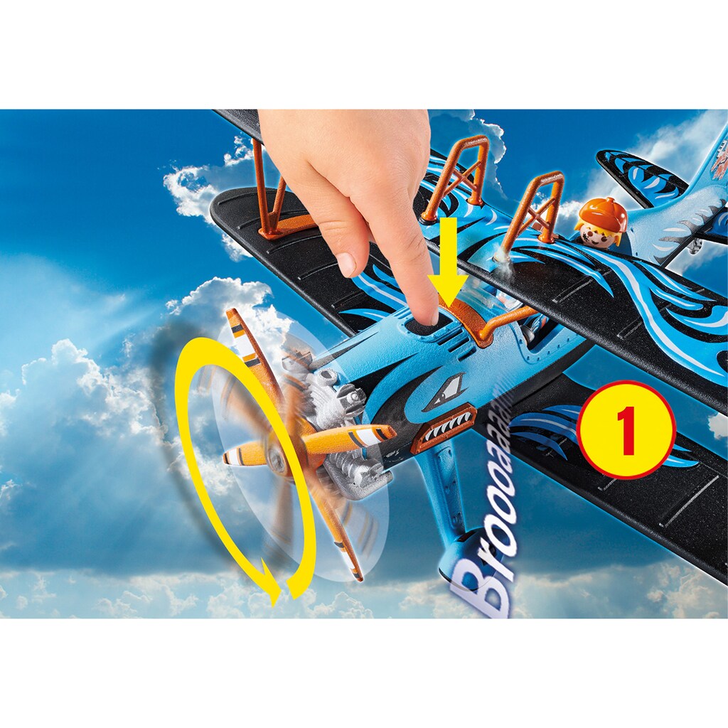 Playmobil® Konstruktions-Spielset »Doppeldecker "Phönix" (70831), Air Stuntshow«, (45 St.), mit Soundeffekten; Made in Germany