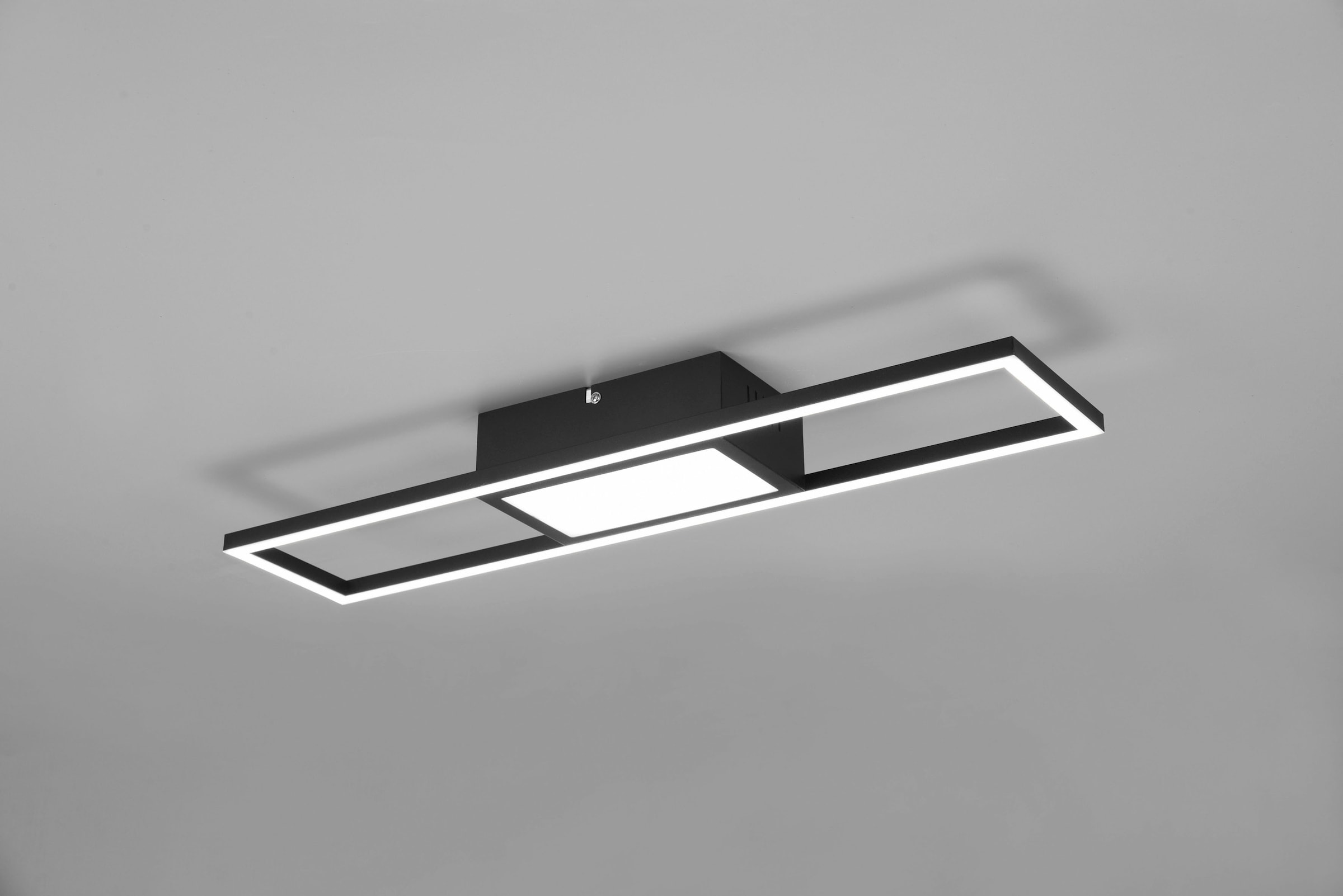 REALITY Leuchten LED Deckenleuchte »Rigido«, 1 flammig, Leuchtmittel LED-Board | LED fest integriert, Deckenlampe mit Fernbedienung dimmbar Lichtfarbe einstellbar Memory