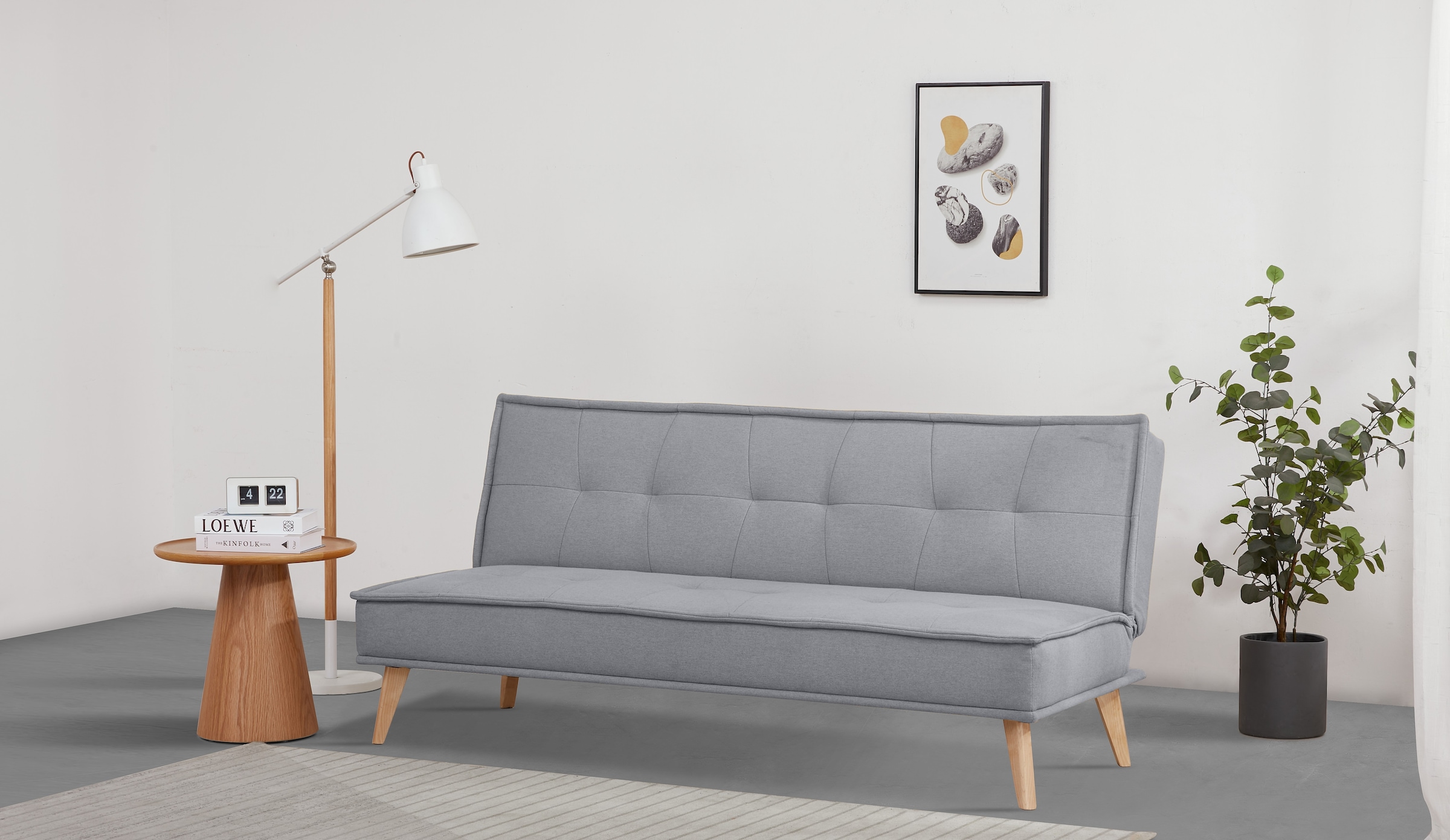 INOSIGN Schlafsofa »MENDOTA, 181 cm, 3-Sitzer mit Schlaffunktion,«, verstellbarer Rückenlehne, Klappmechanismus, Webstoff