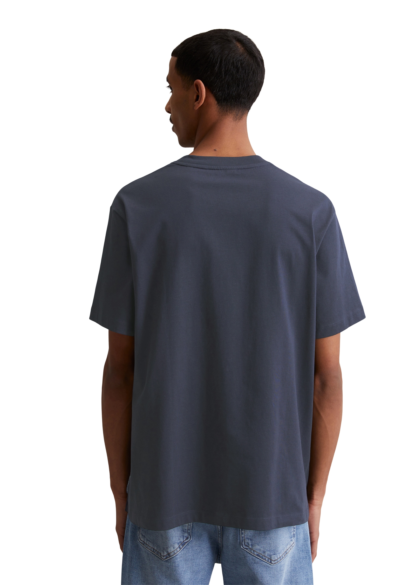 Marc O'Polo DENIM T-Shirt mit Labeling vorne mittig
