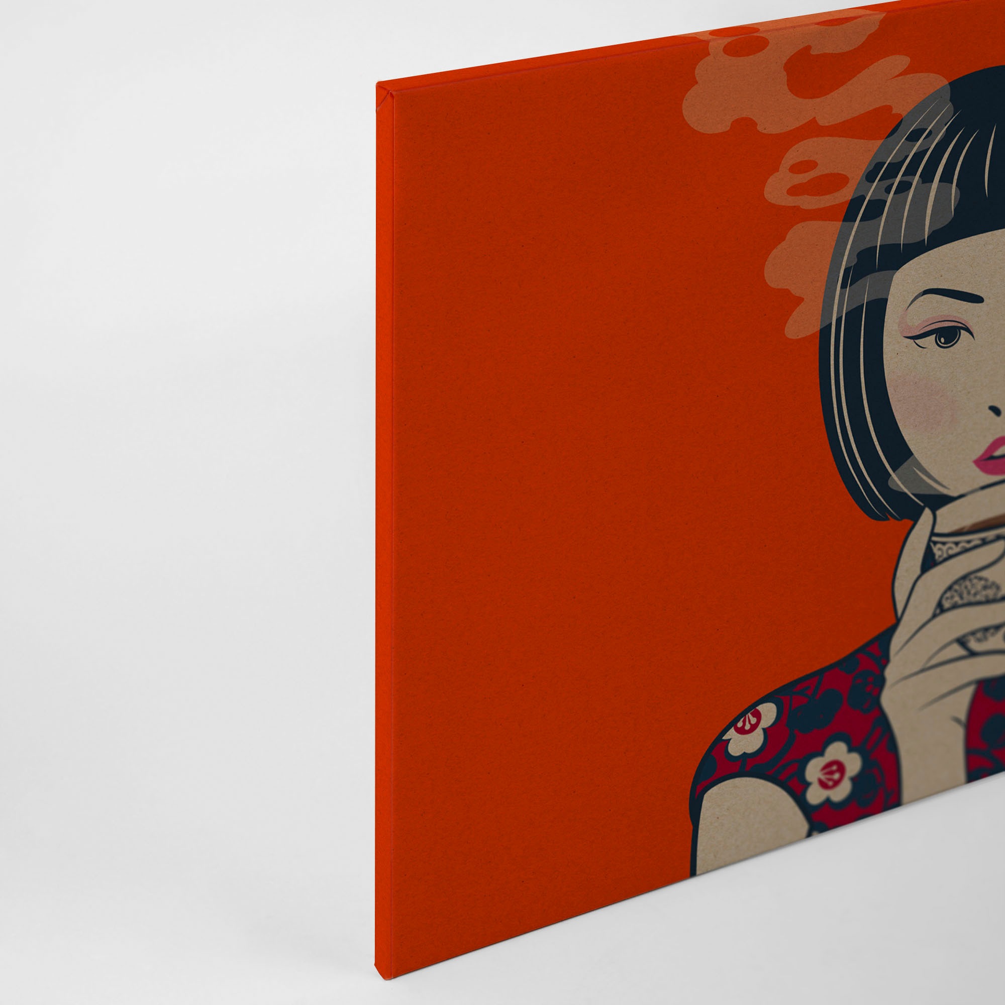 A.S. Création Leinwandbild »akari«, Kunst-Gemälde-Kinder, (1 St.), Keilrahmen Bild Asiatisch Frau Leinwand-Bild Wohnzimmer modern Kinder