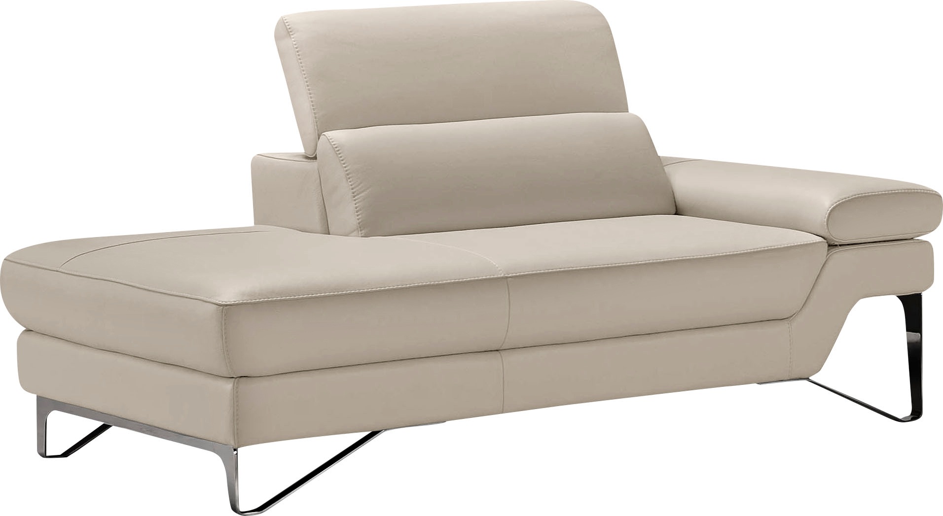 Egoitaliano Ottomane »Princess, elegantes Designsofa mit erstklassigem Sitzkomfort,«, inkl. verstellbarem Kopfteil und edle Designmetallfüße