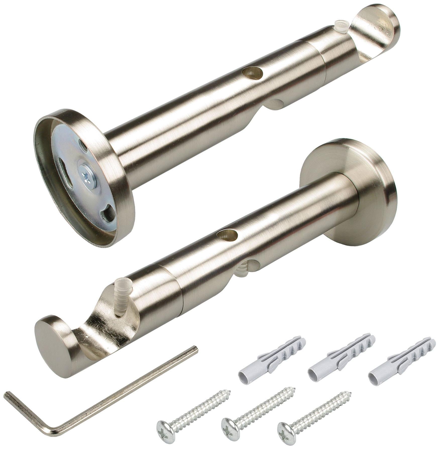 Liedeco Gardinenstange »CELKUGEL02SG2L«, 2 läufig-läufig, Fixmaß, 2-läufig im Fixmaß Ø 25/20 mm