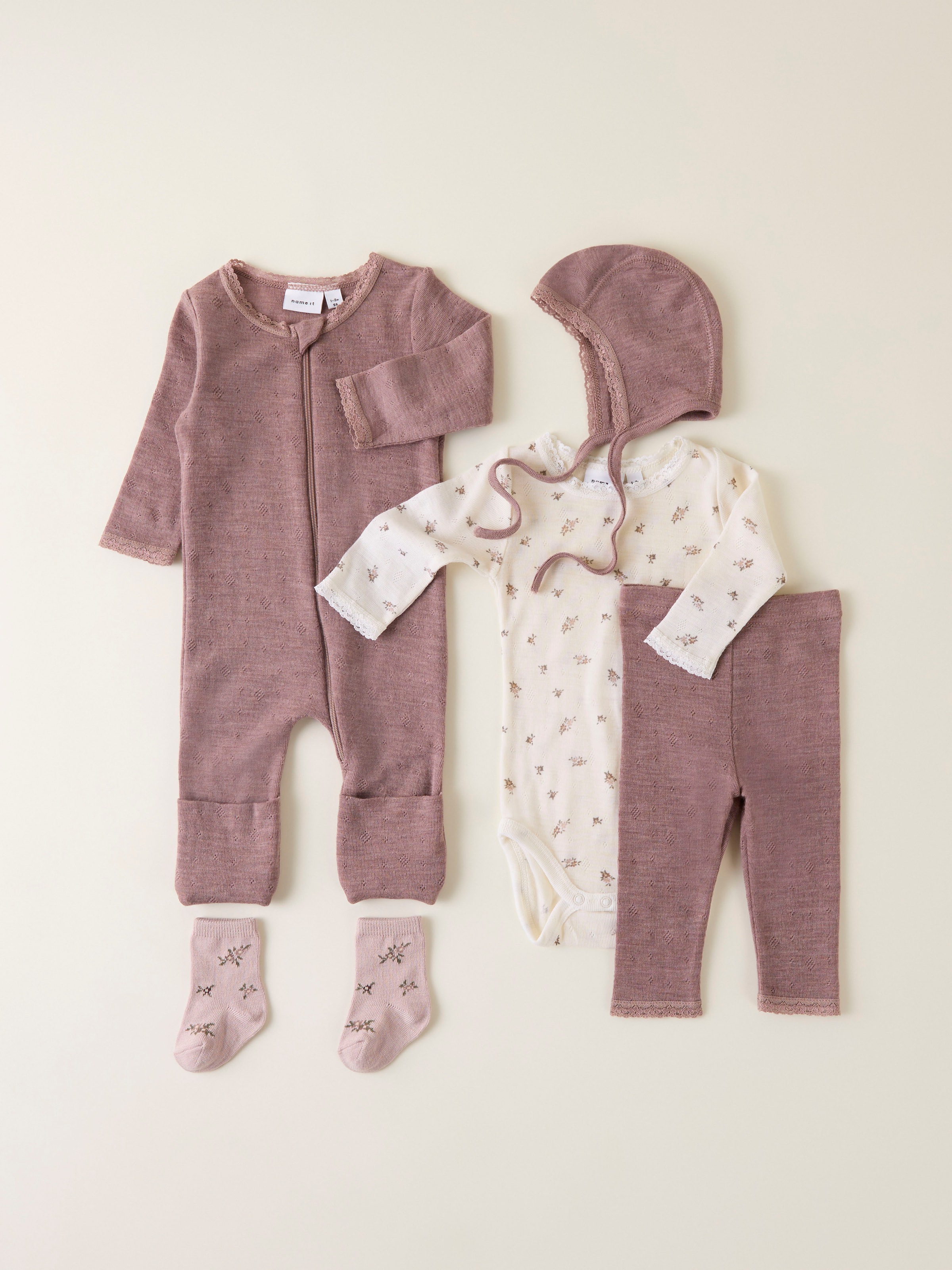 Name It Langarmbody »NBFWANG WOOL NEEDLE LS BODY NOOS«, aus reiner Merinowolle