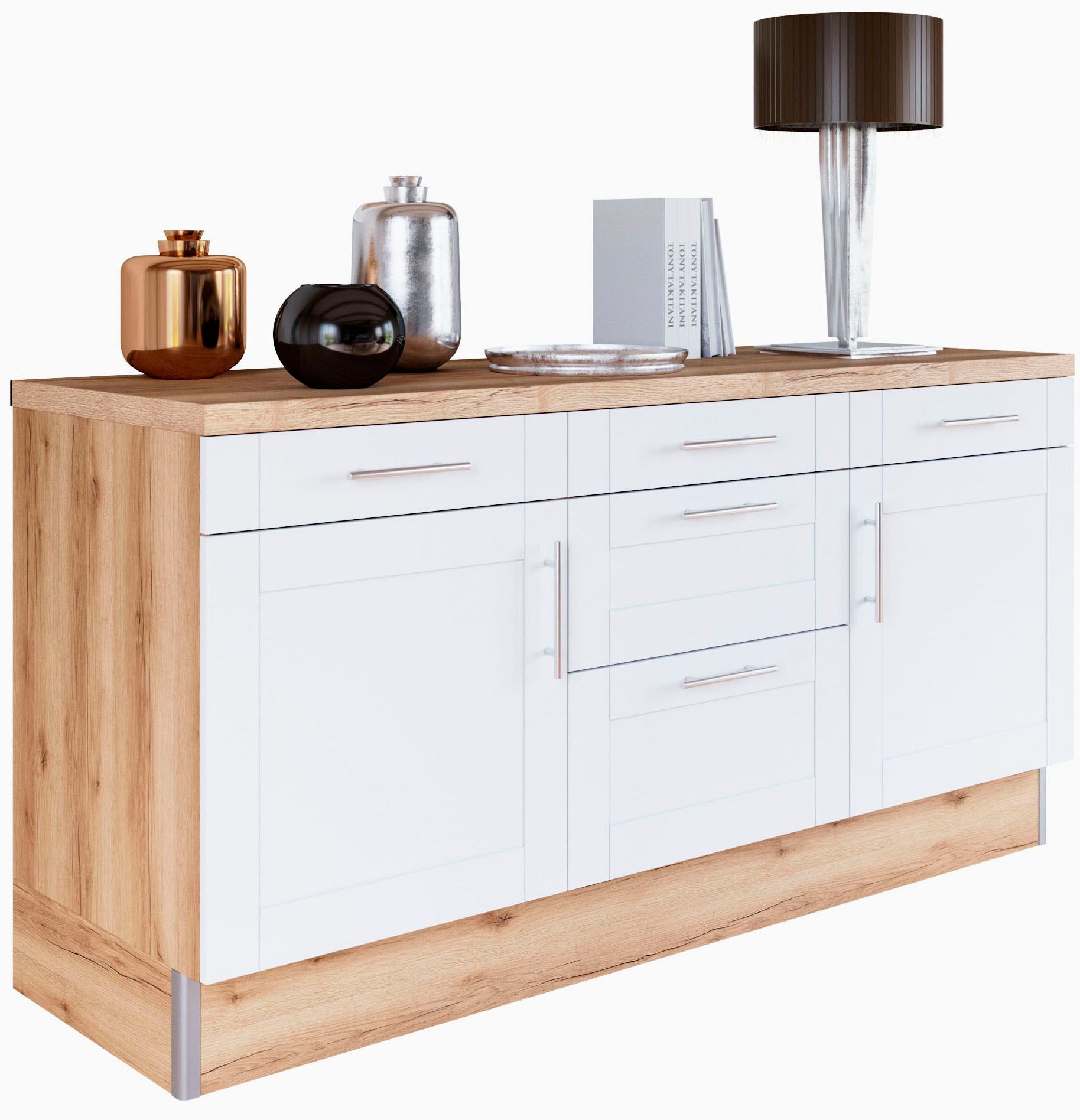 KOCHSTATION Küche »KS-Ahus«, 180 cm breit, ohne E-Geräte, Soft Close Funktion, MDF Fronten