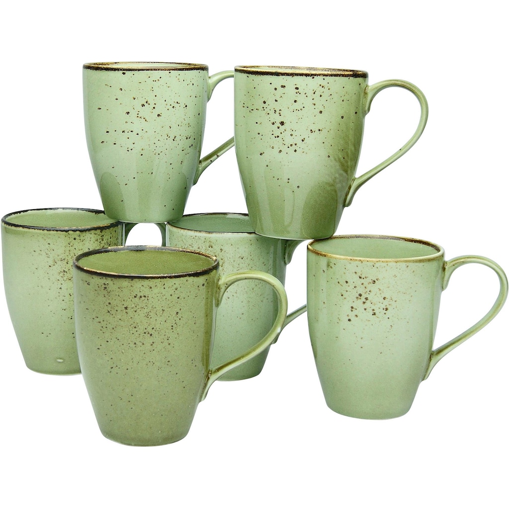 CreaTable Becher »Kaffeebecher NATURE COLLECTION«, (Set, 6 tlg.)