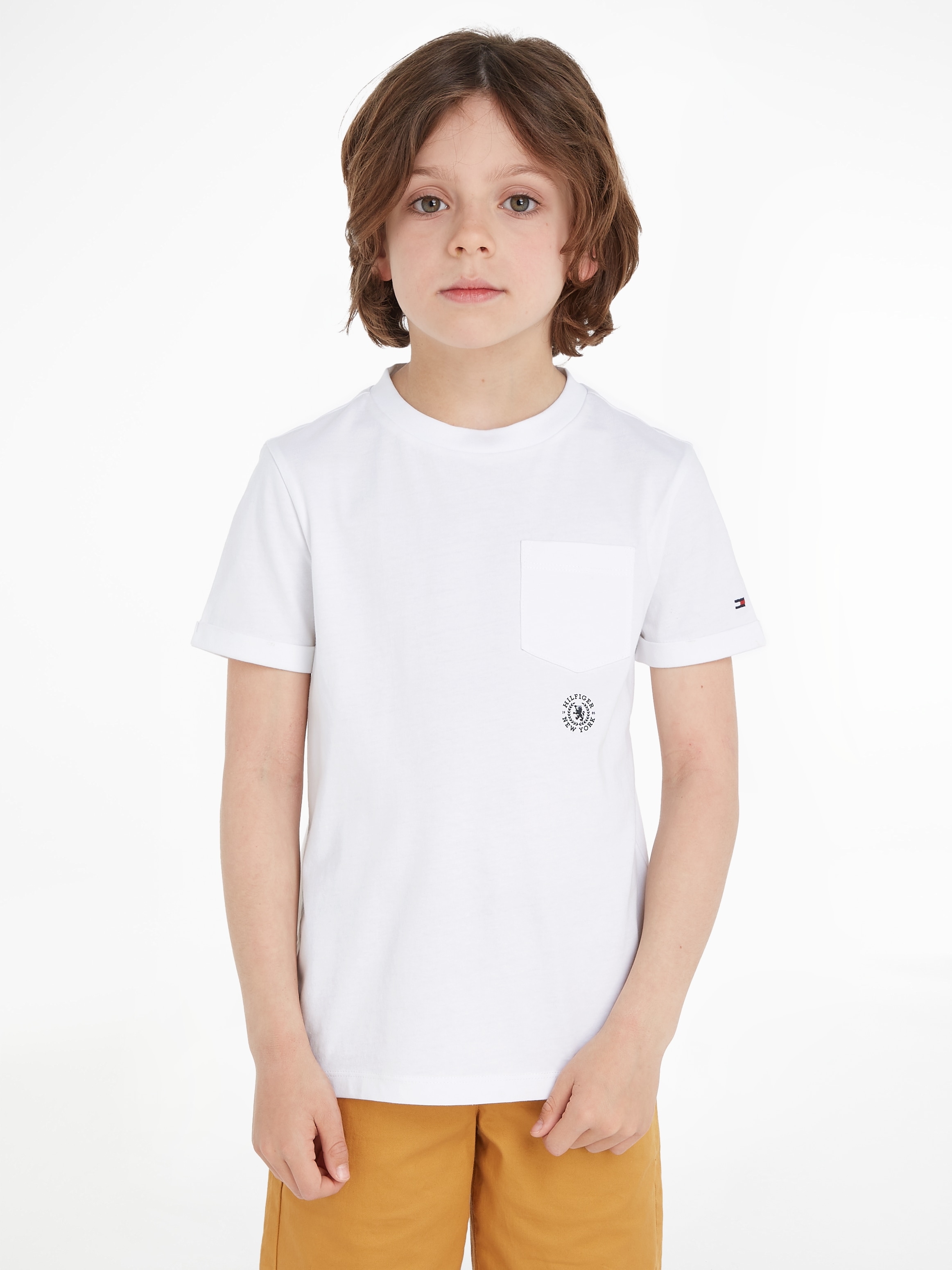 bestellen Hilfiger online Tommy mit LOGO TEE POCKET S/S«, Brusttasche »CREST T-Shirt