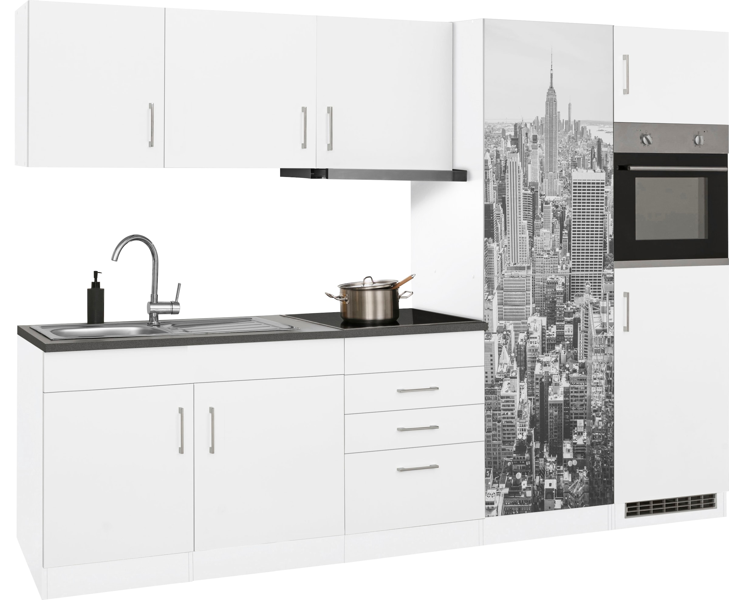 KOCHSTATION Küchenzeile »KS-Paris – Küchen mit einzigartigen Fotomotiven au günstig online kaufen
