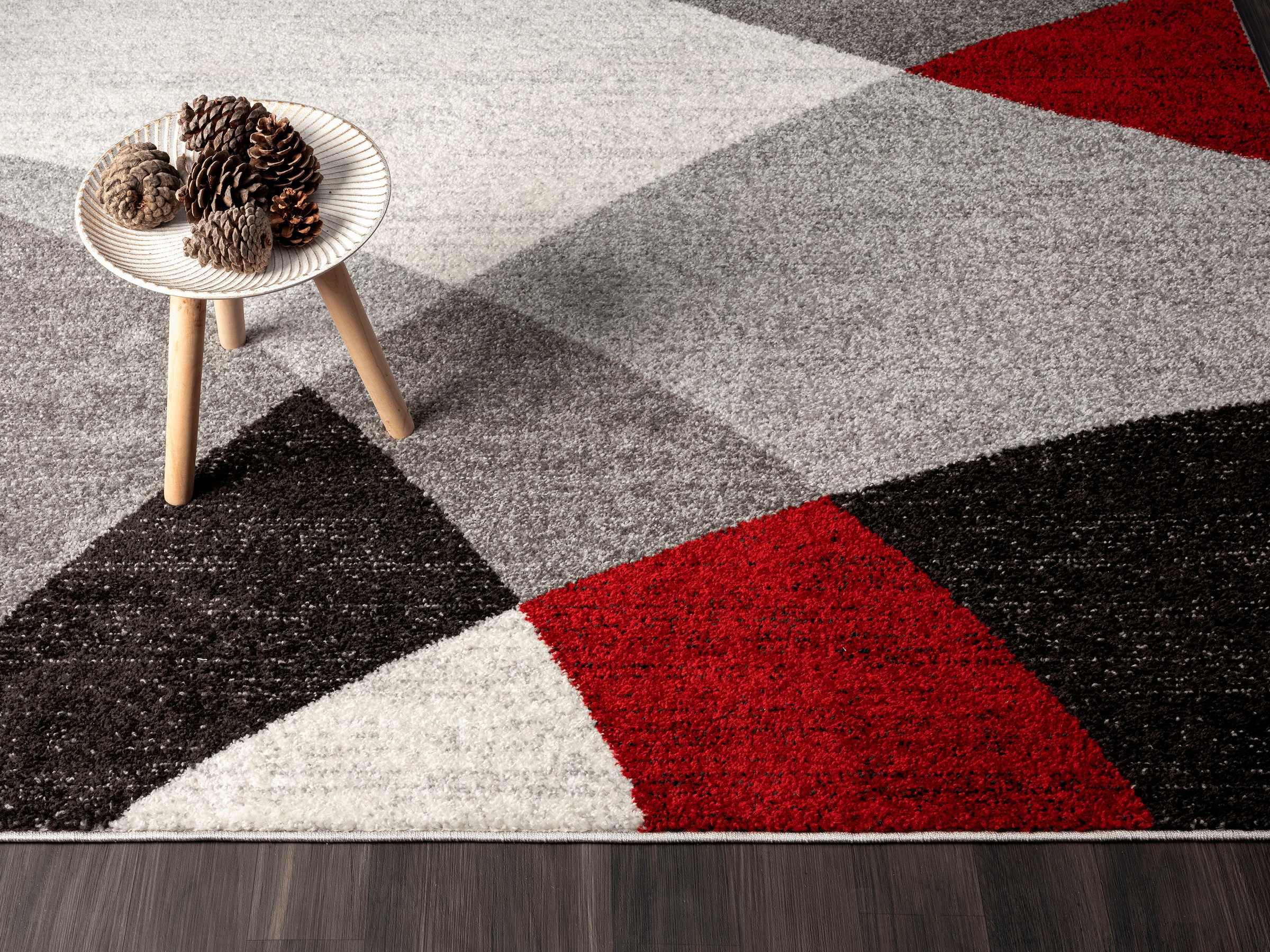 merinos Teppich »Thales 6100« rechteckig 10 mm Höhe Kurzflorteppich mit Konturenschnitt, Wohnzimmer