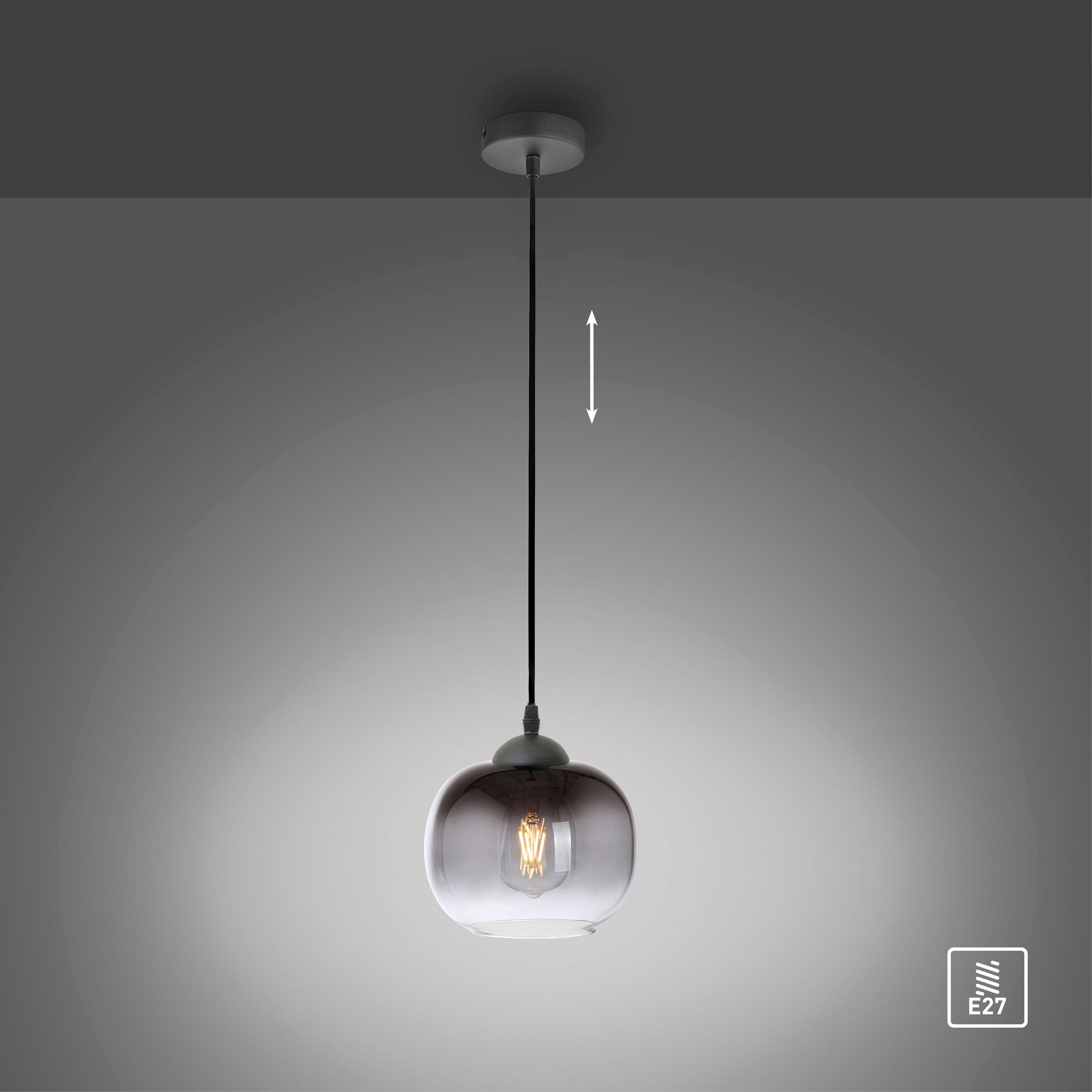 JUST LIGHT Pendelleuchte »ZEA«, 1 flammig, Leuchtmittel E27 | ohne Leuchtmittel