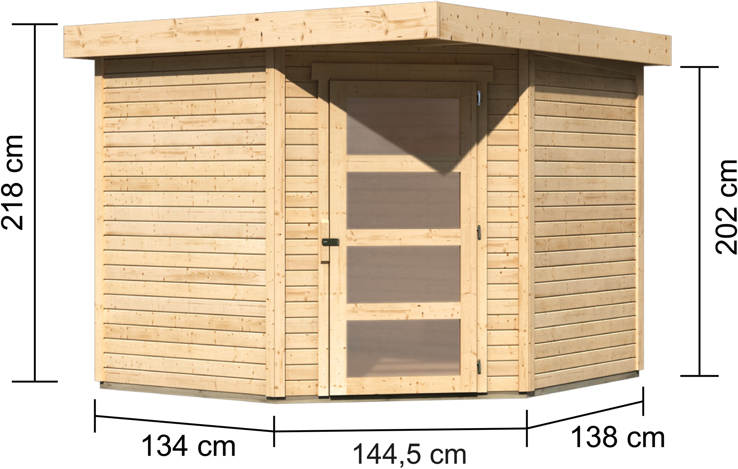 Karibu Gartenhaus »Schwandorf 5«, aus hochwertiger nordischer Fichte