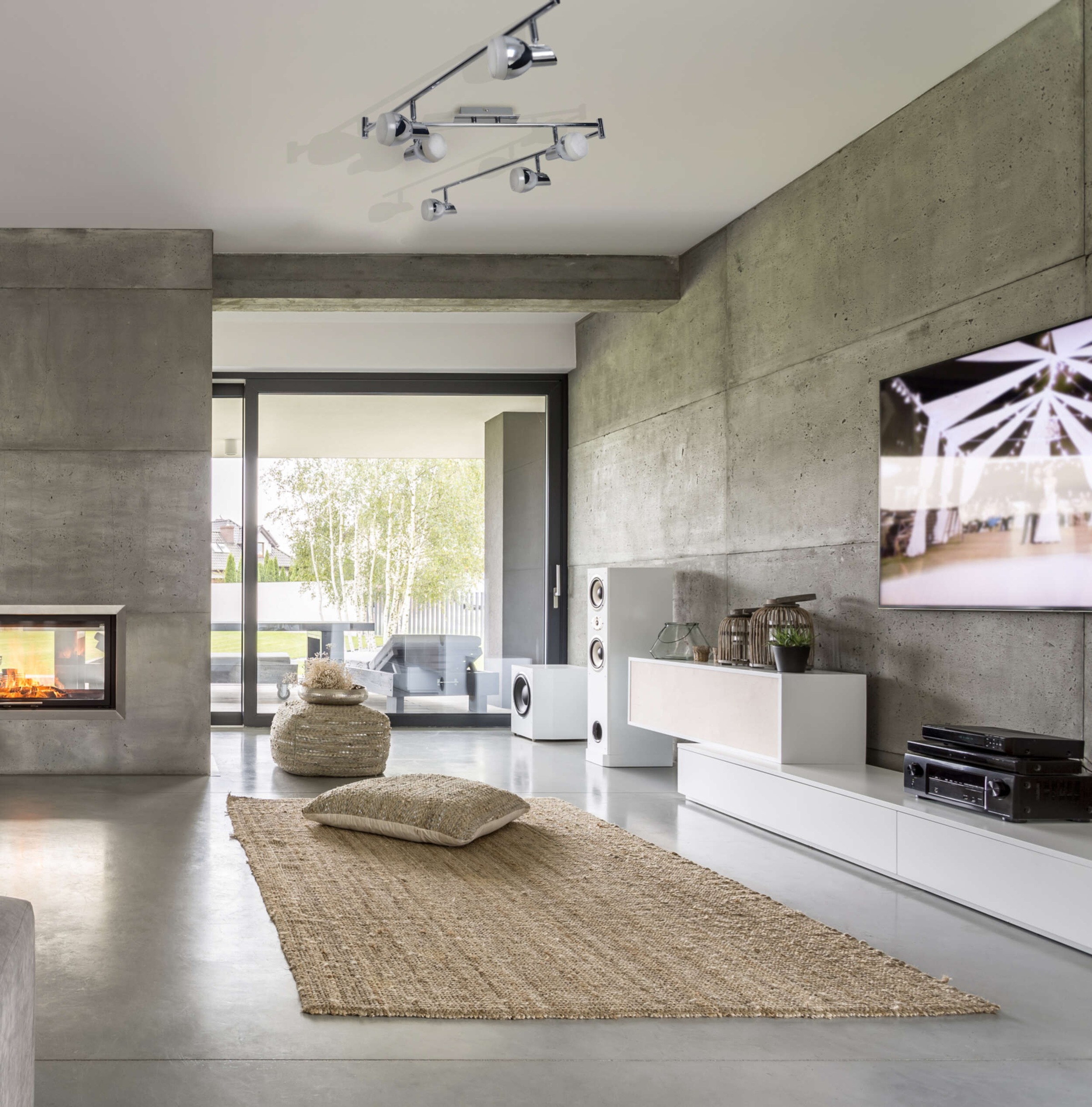 näve LED Deckenleuchte »Chromey« LED-Modul 1 Stk. Warmweiß 3 bewegliche Gel günstig online kaufen