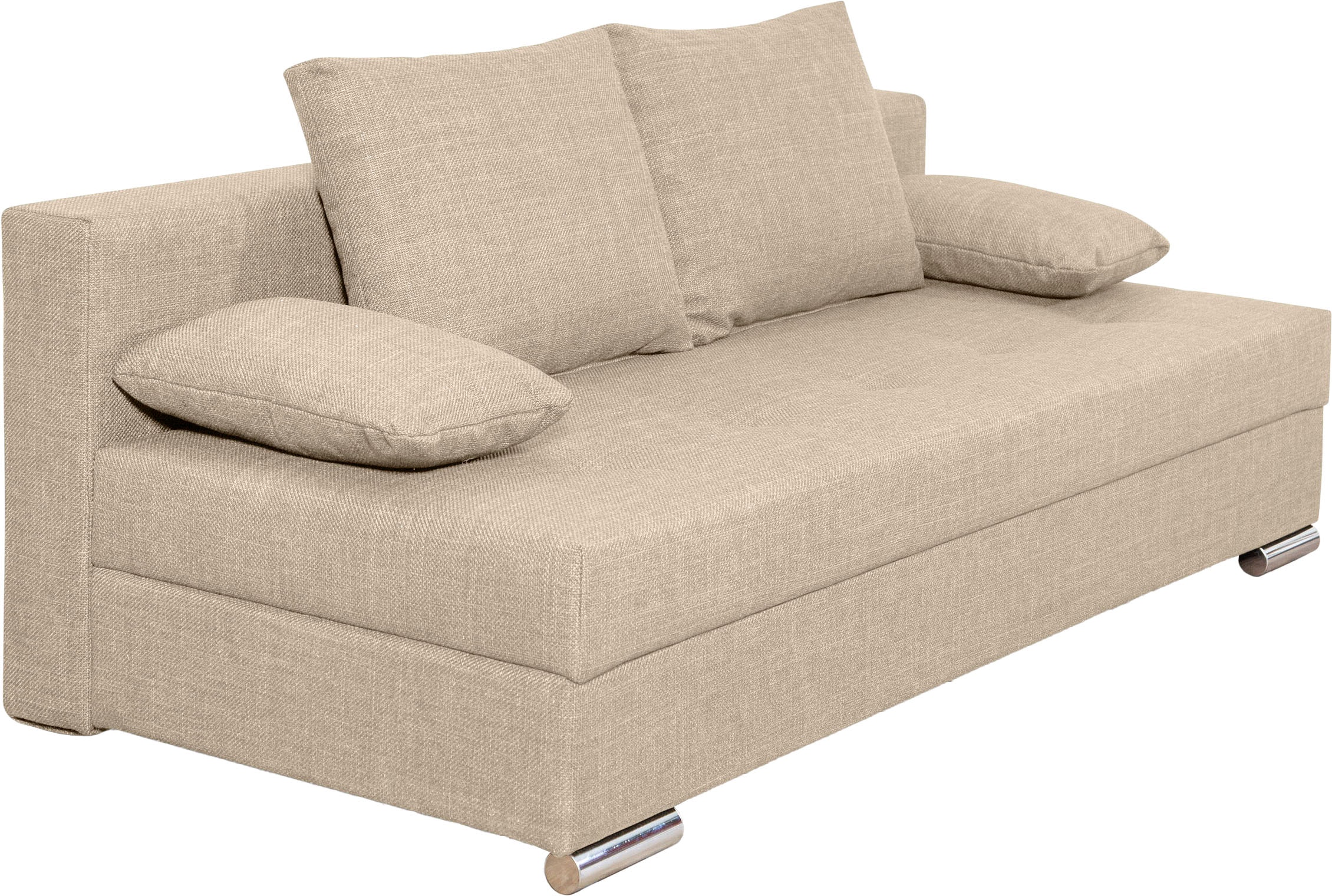 COLLECTION AB Schlafsofa »Tania mit Bettfunktion und Bettkasten«, komfortabler Sitzkomfort: Federkern-Polsterung, inklusive Rückenkissen