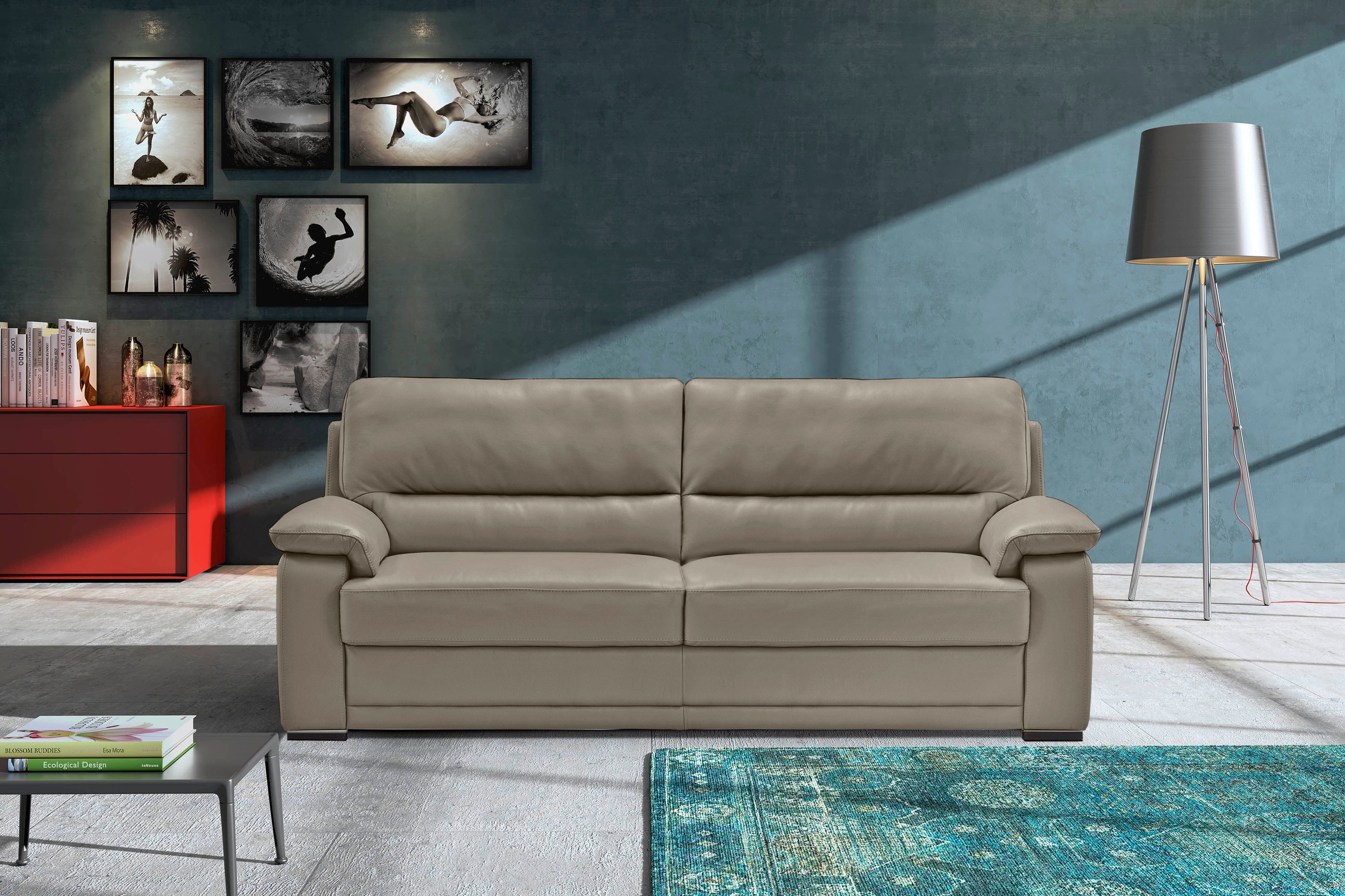 Egoitaliano 2,5-Sitzer »Doris, modernes Designersofa, Ledersofa mit erstkla günstig online kaufen