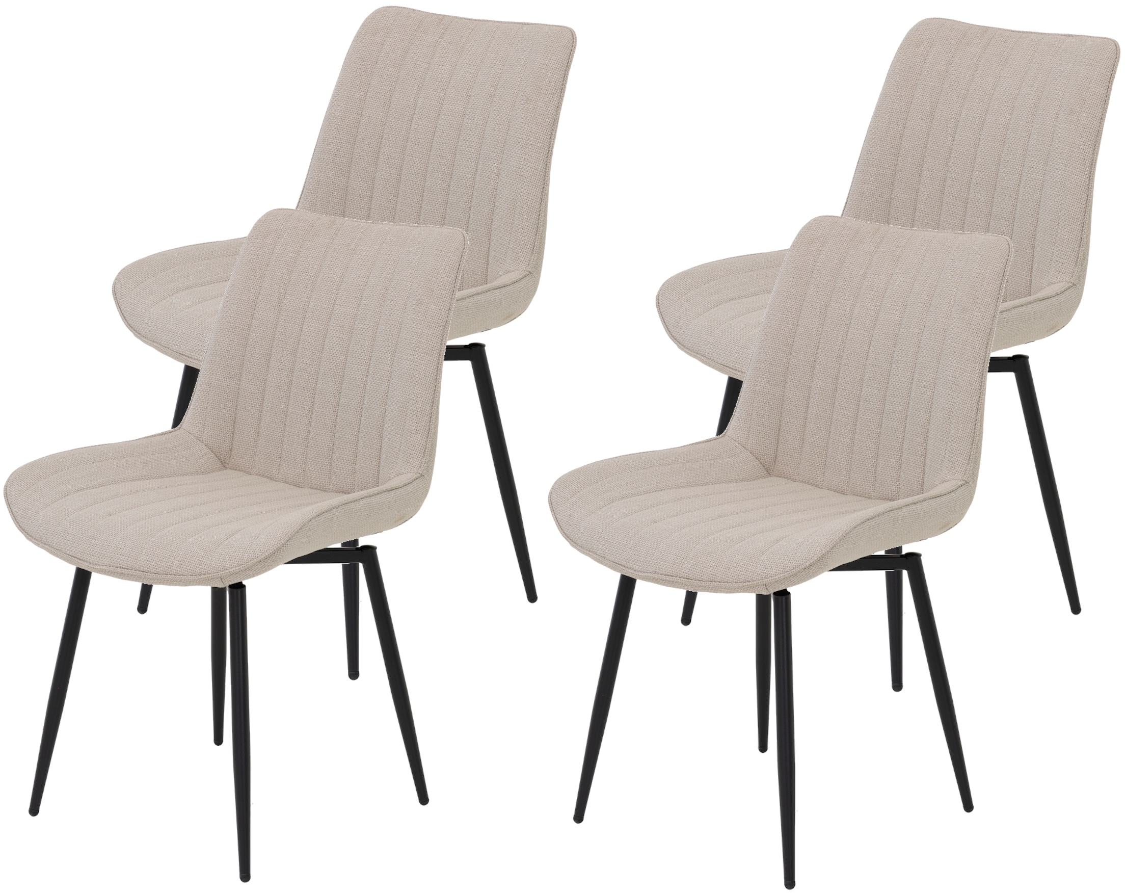 HELA Drehstuhl »Vierfußstuhl BERGEN« (Set) 4 Stk. Webstoff Esszimmerstuhl, günstig online kaufen