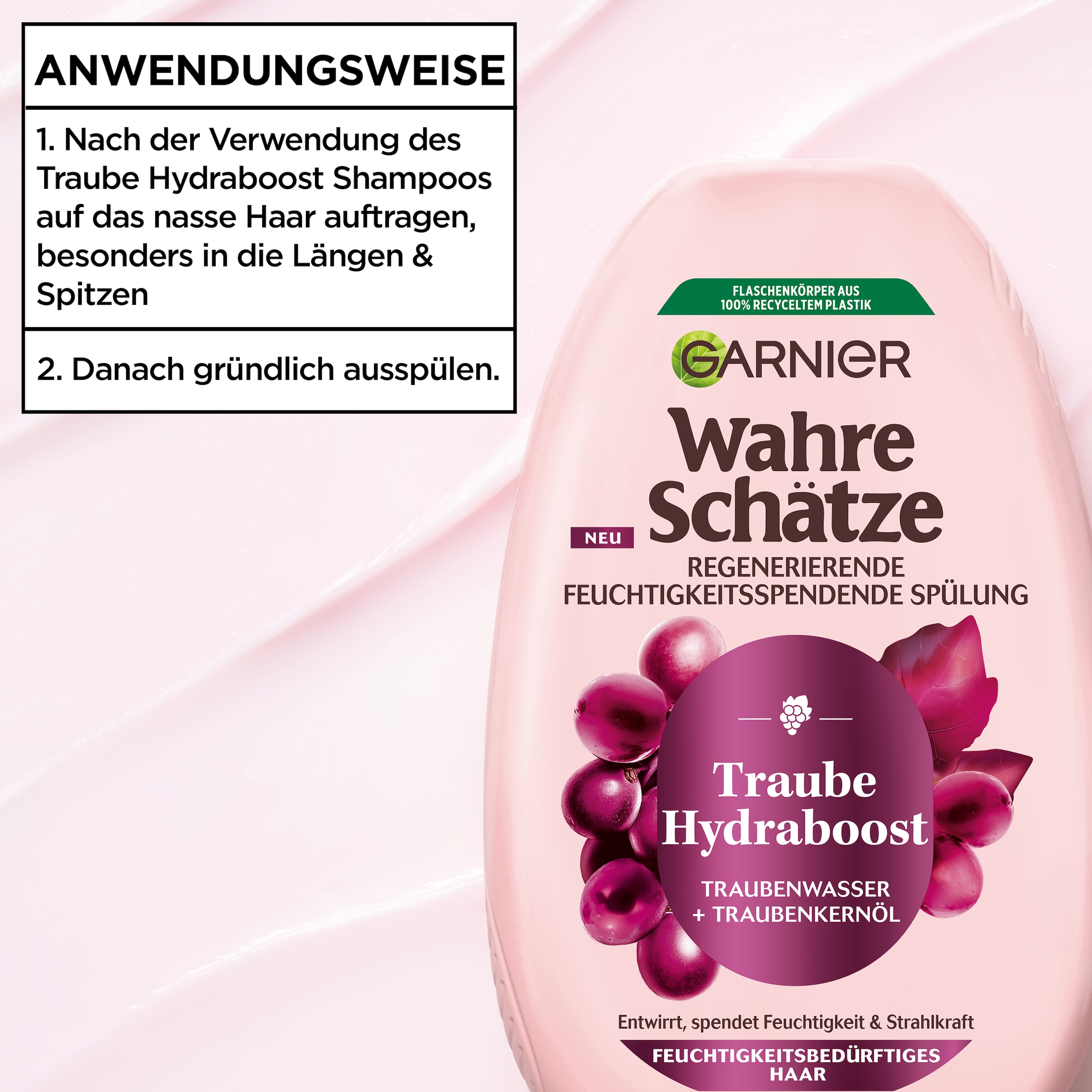 GARNIER Haarspülung »Garnier Wahre Schätze Traube Hydraboost Spülung (6er Packung)«