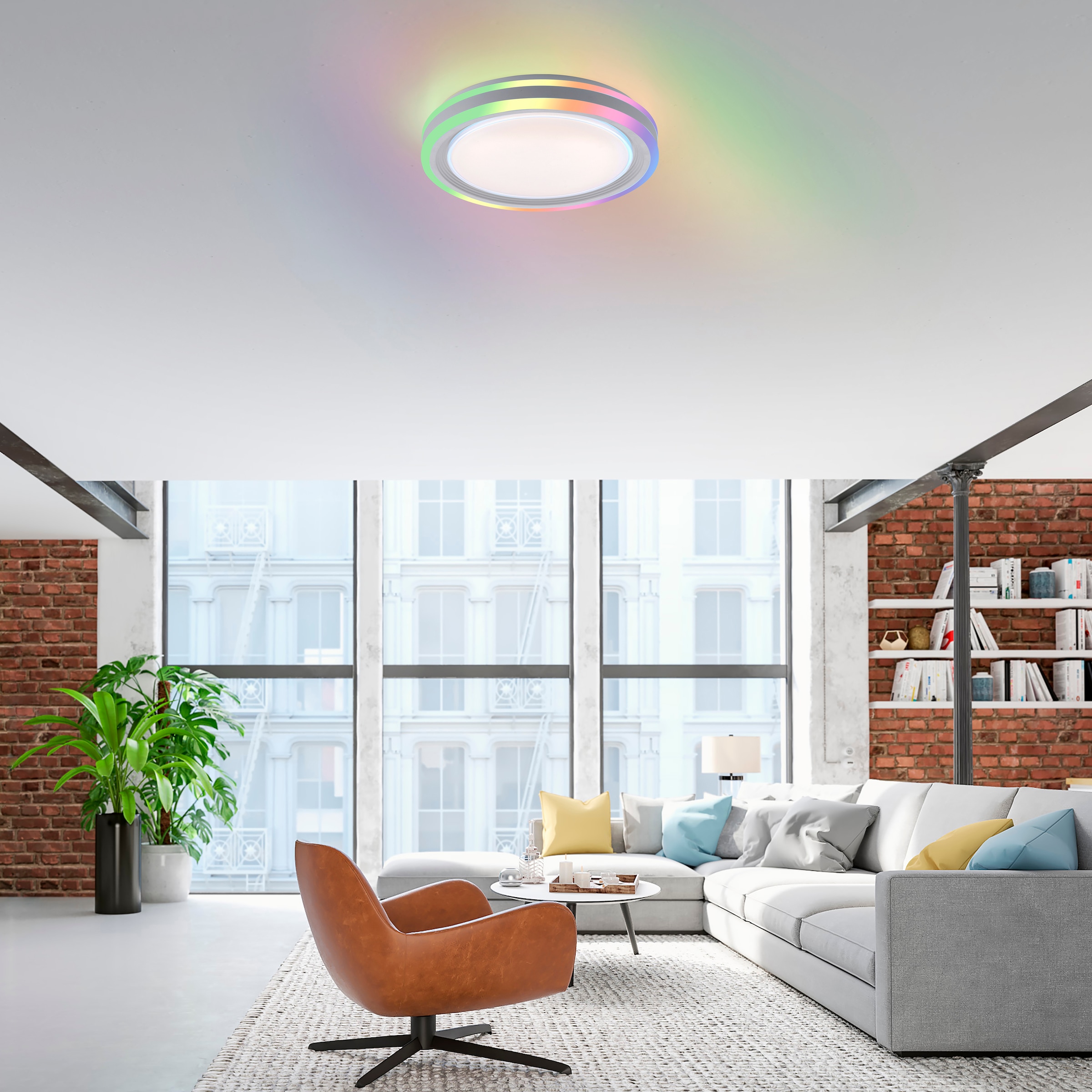 Leuchten Direkt Deckenleuchte »SPHERIC«, 2 flammig-flammig, LED, CCT - über  Fernbedienung, RGB-Rainbow, dimmbar über Fernbedienung online kaufen