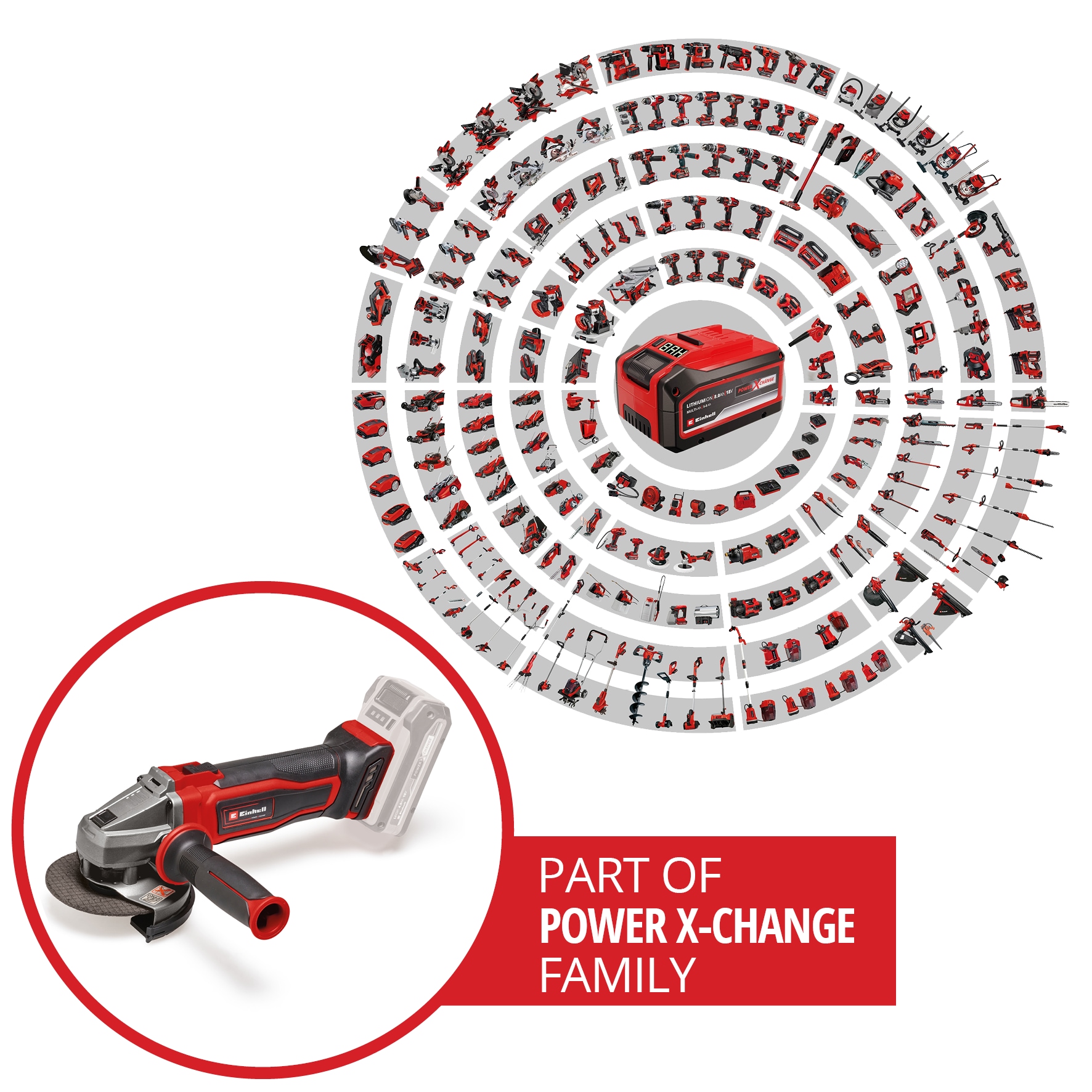 Einhell Akku-Winkelschleifer »Power X-Change TE-AG 18/115 Q Li Solo«, ohne Akku und ohne Ladegerät