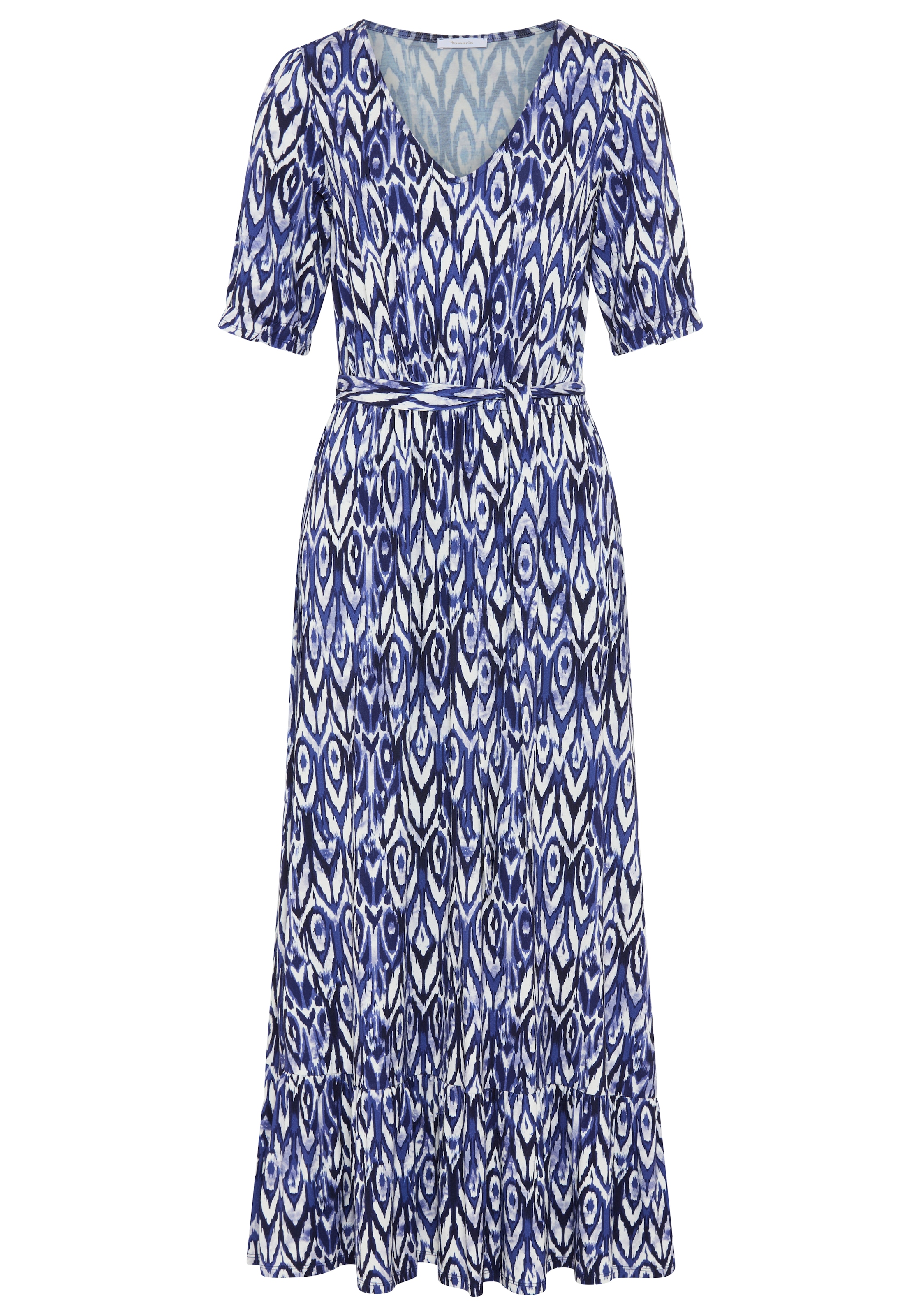 Tamaris Jerseykleid mit verspielten Ärmeln, figurumspielende Passform