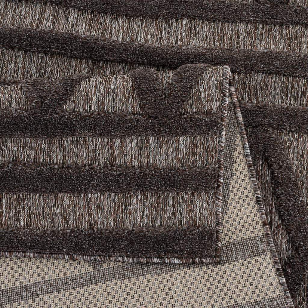 Carpet City Teppich »In-& Outdoorteppich Santorini 58538, 3D-Effekt, Raute-Optik«, rechteckig, 5 mm Höhe, Wetterfest & UV-beständig für Terrasse, Balkon, Küche, Flur