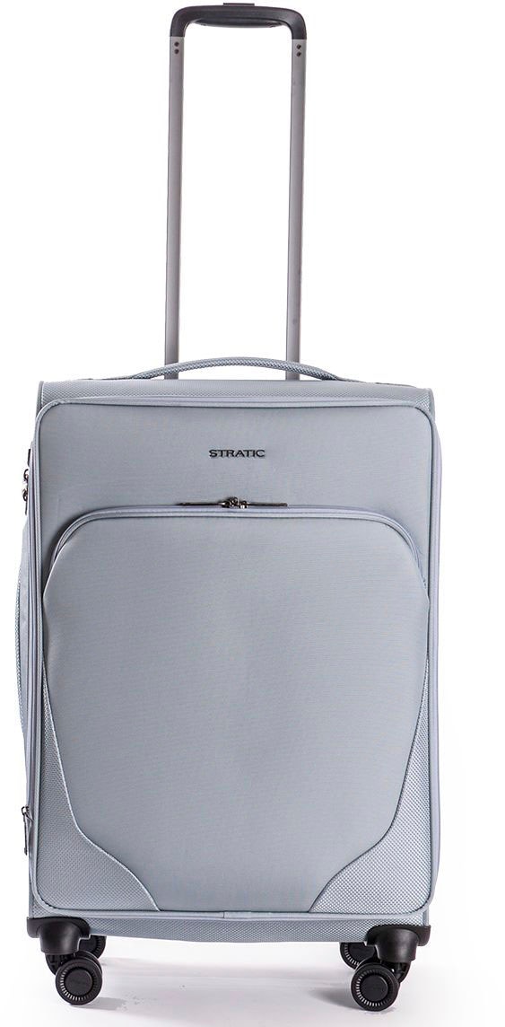 Stratic Weichgepäck-Trolley »Mix M, steel«, 4 Rollen, Reisekoffer Reisegepäck Aufgabegepäck TSA-Zahlenschloss