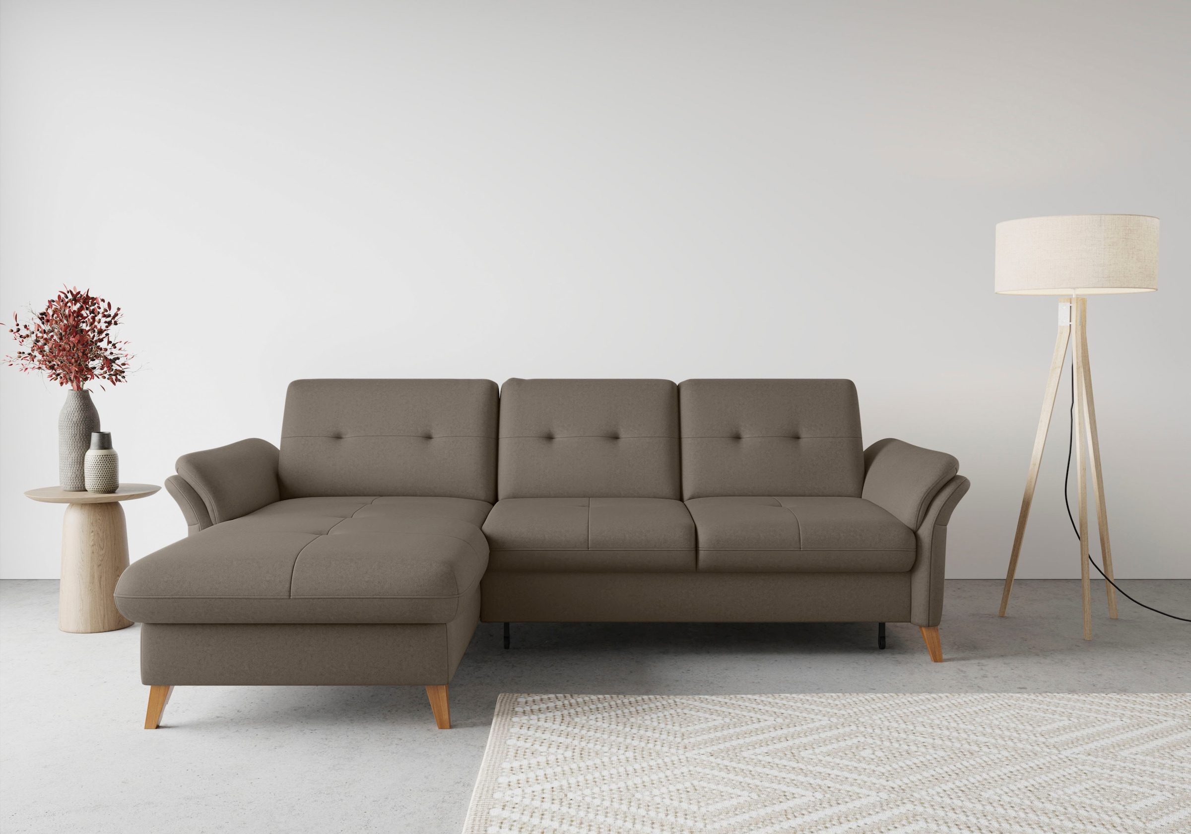 sit&more Ecksofa »Göteborg«, Sitztiefenverstellung und Federkern, wahlweise günstig online kaufen