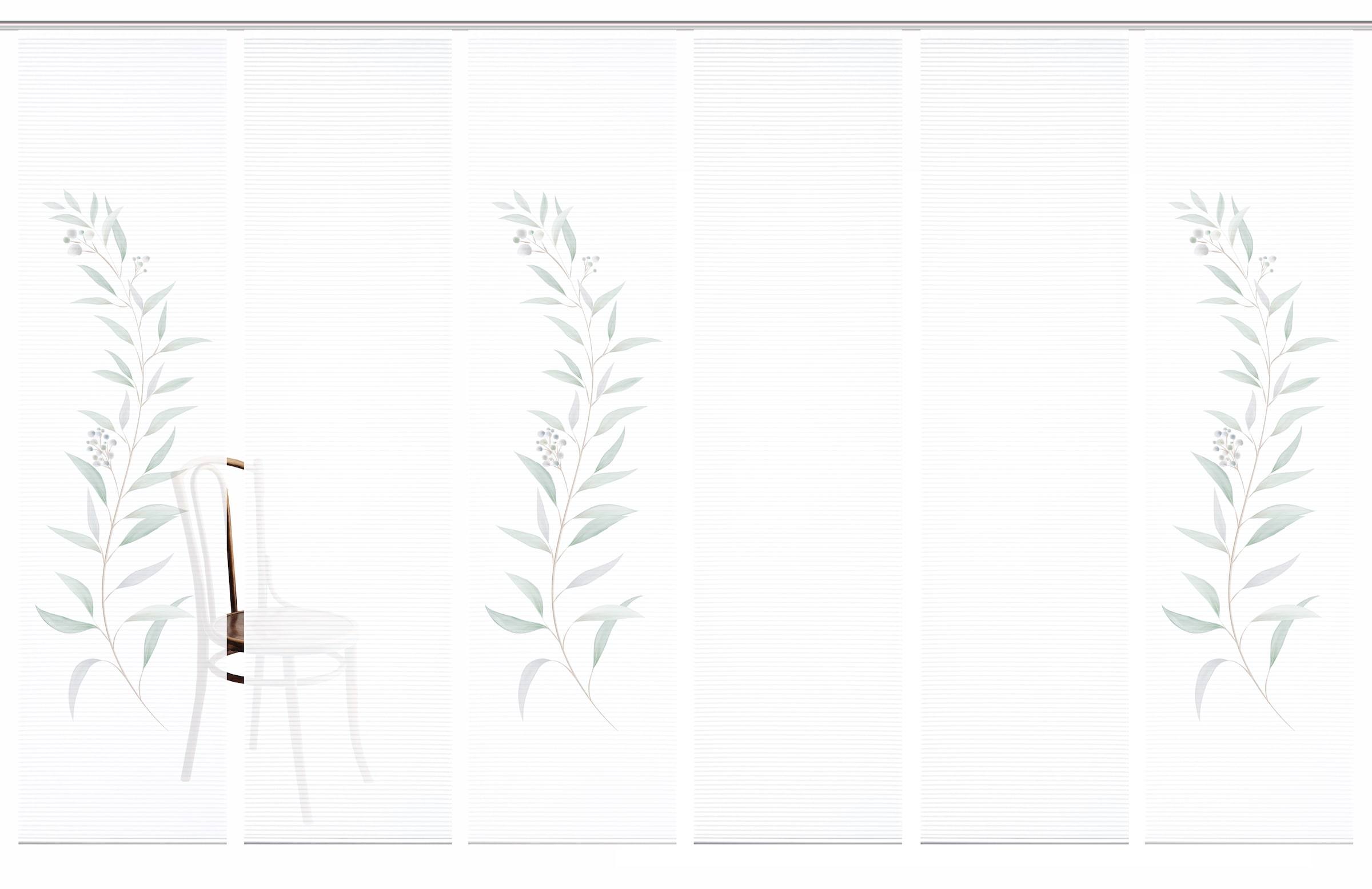 HOME in green Schiebegardine »CELSO« Paneelwagen 6 Stk. tlg. SET DIGITALDRUCK,BAMBUSOPTIK RECYCELT