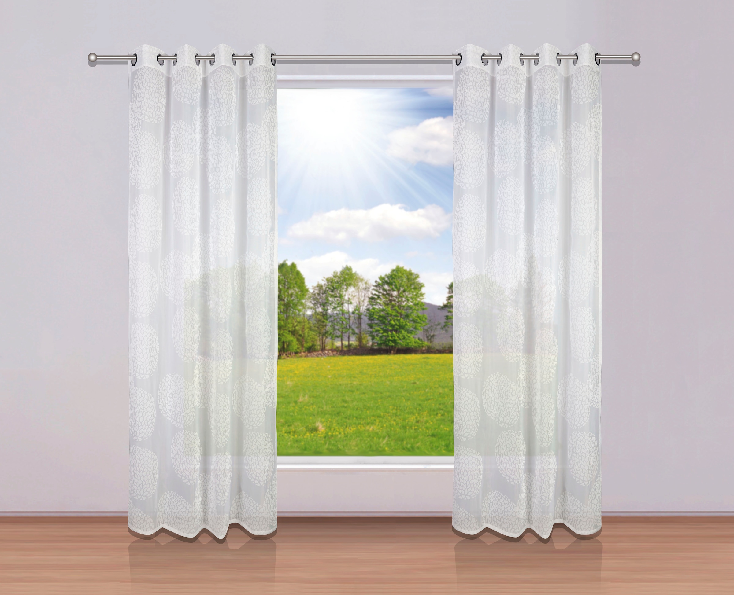 (1 Polyester »BELEM«, jetzt St.), my Voile, im %Sale Gardine home Transparent,