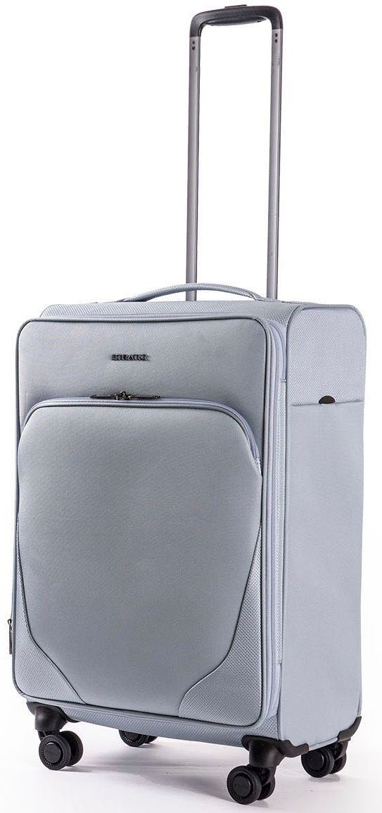 Stratic Weichgepäck-Trolley »Mix M, steel«, 4 Rollen, Reisekoffer Reisegepäck Aufgabegepäck TSA-Zahlenschloss