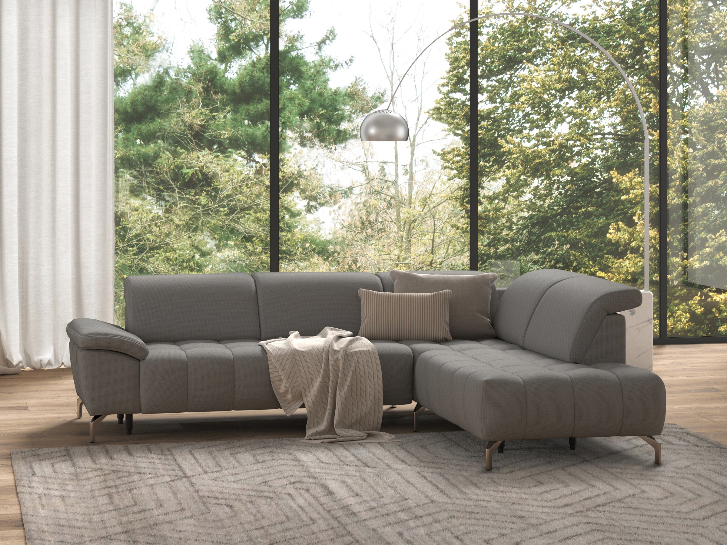 sit&more Ecksofa »Cool L-Form«, wahlweise mit Kopfteilverstellung und Vorzi günstig online kaufen