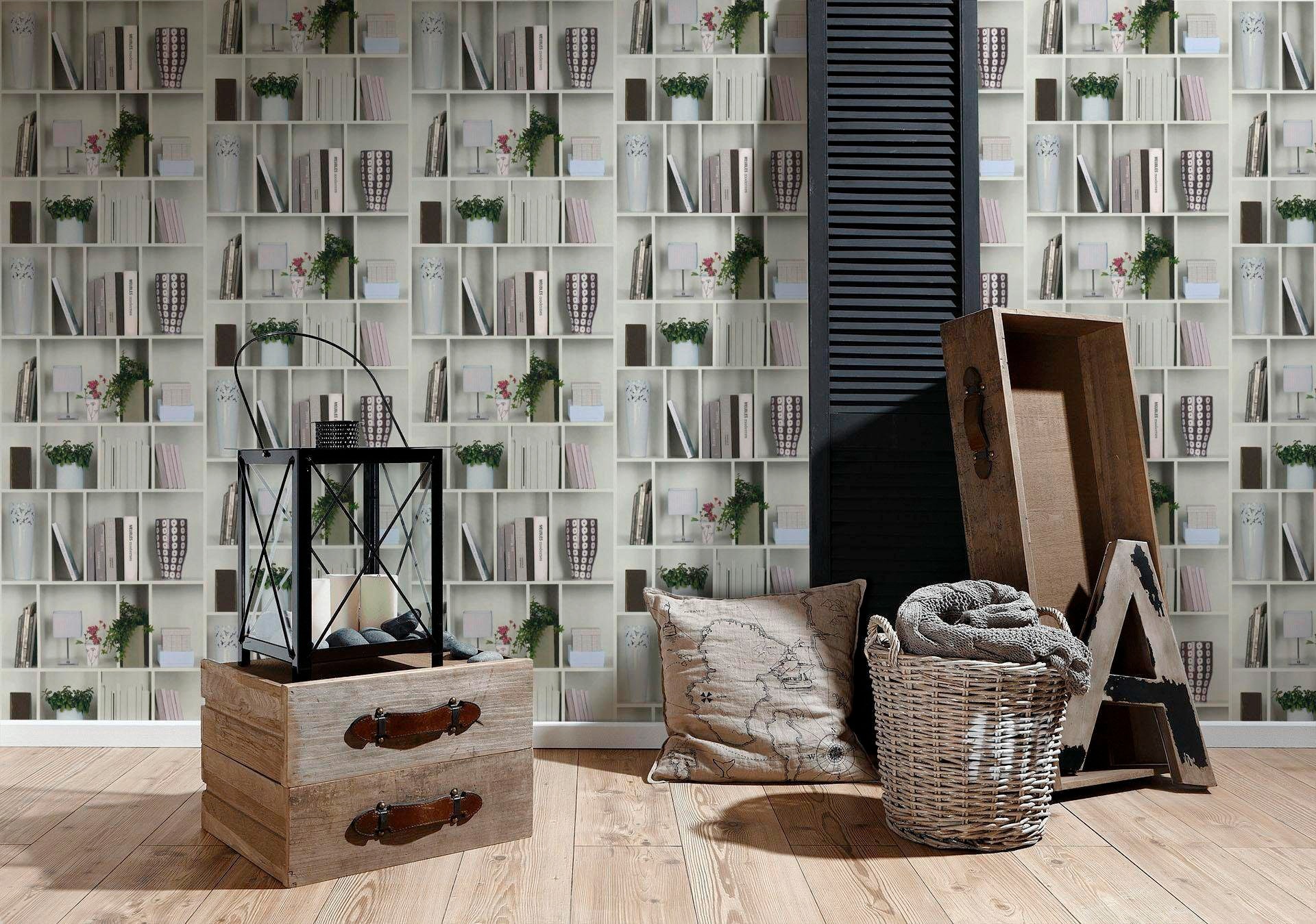 living walls Vliestapete »Authentic Walls«, matt-realistisch-Motiv-urban, GlitzertapeteTapete Barock mit Ornamenten Tapeten Design Kinderzimmer